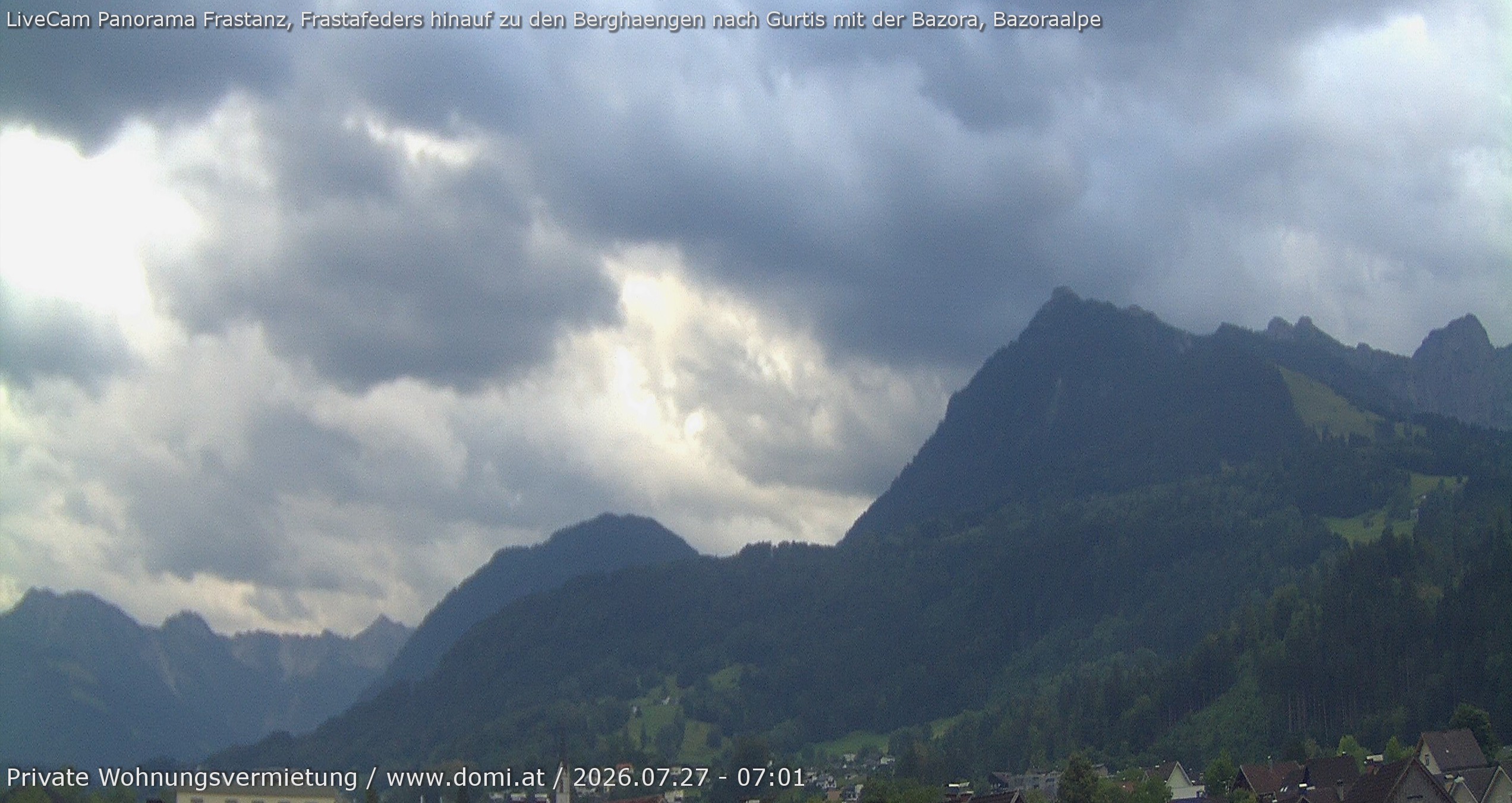 Archived image Webcam View of the Bazora in Gurtis from Frastanz