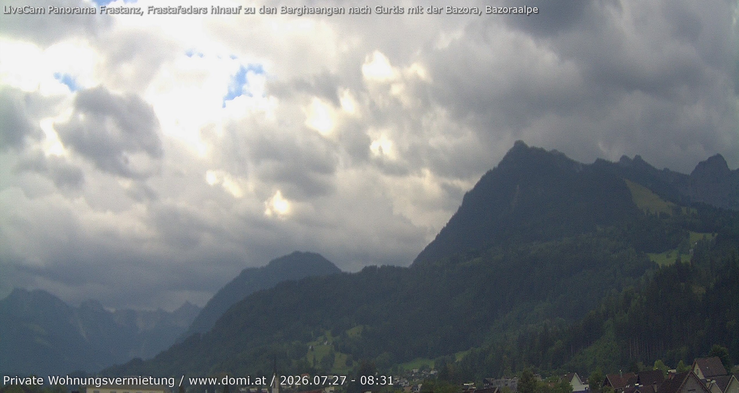 Archived image Webcam View of the Bazora in Gurtis from Frastanz