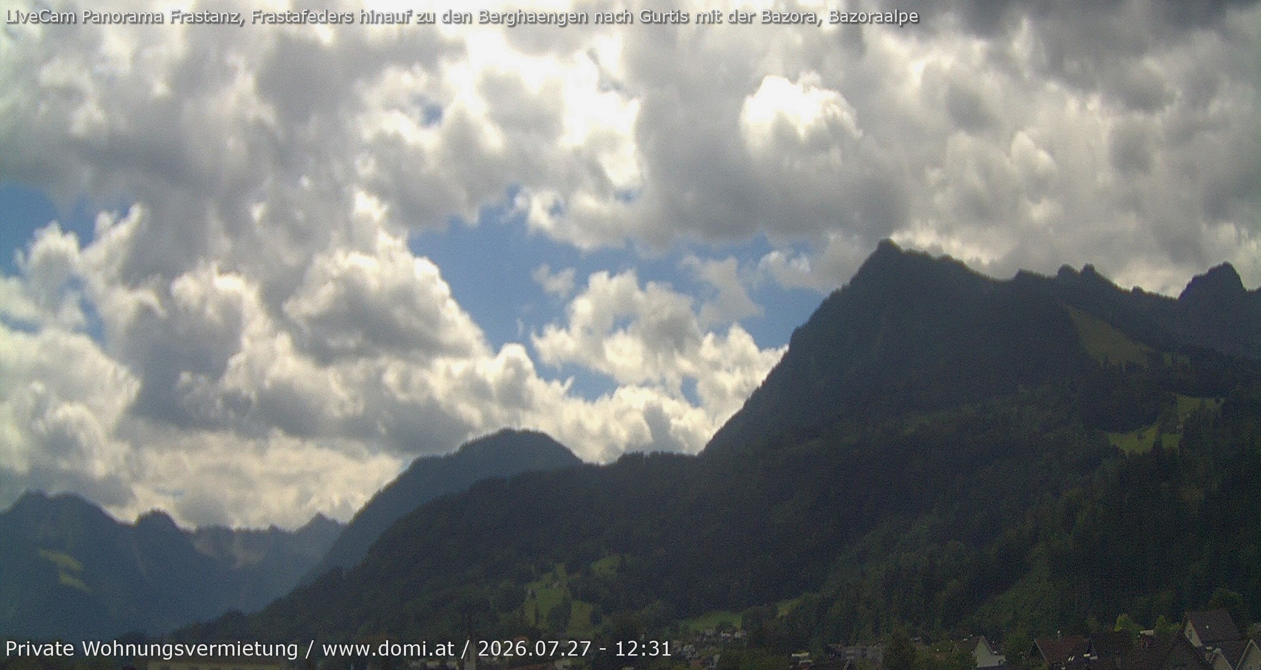 Archived image Webcam View of the Bazora in Gurtis from Frastanz