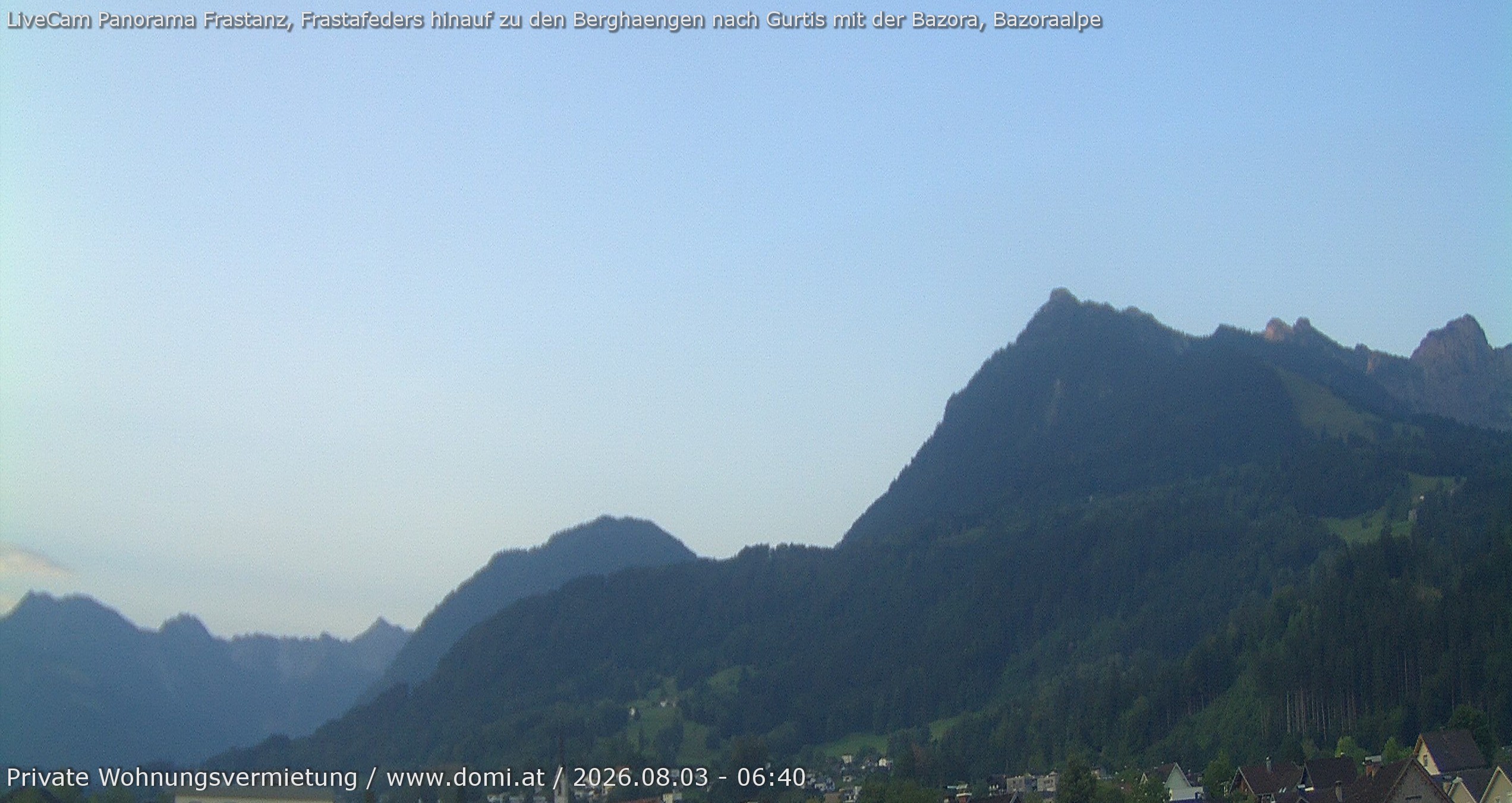 Archiv Foto Webcam Ausblick von Frastanz aus auf die Bazora in Gurtis