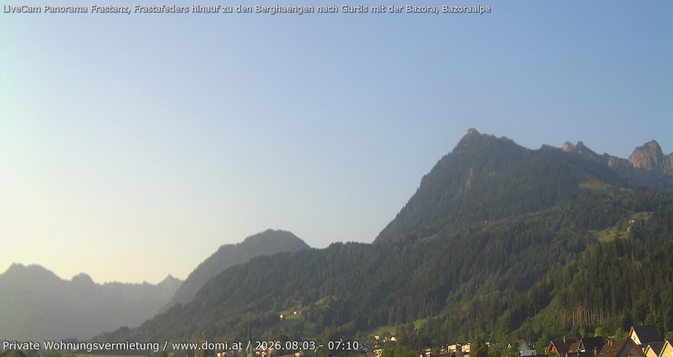 Archiv Foto Webcam Ausblick von Frastanz aus auf die Bazora in Gurtis