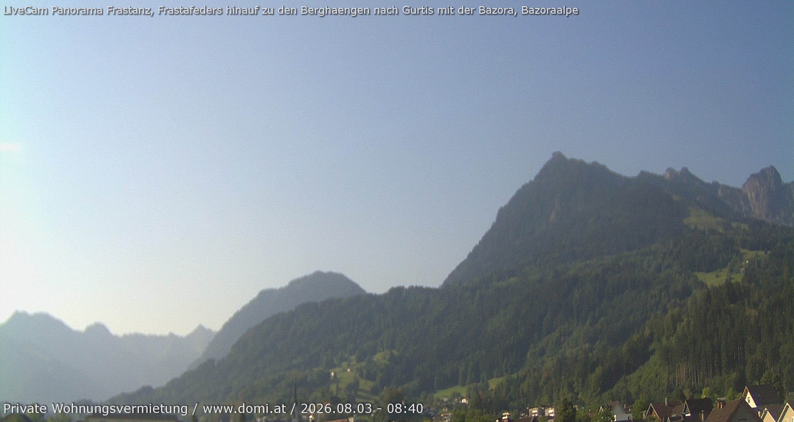 Archiv Foto Webcam Ausblick von Frastanz aus auf die Bazora in Gurtis