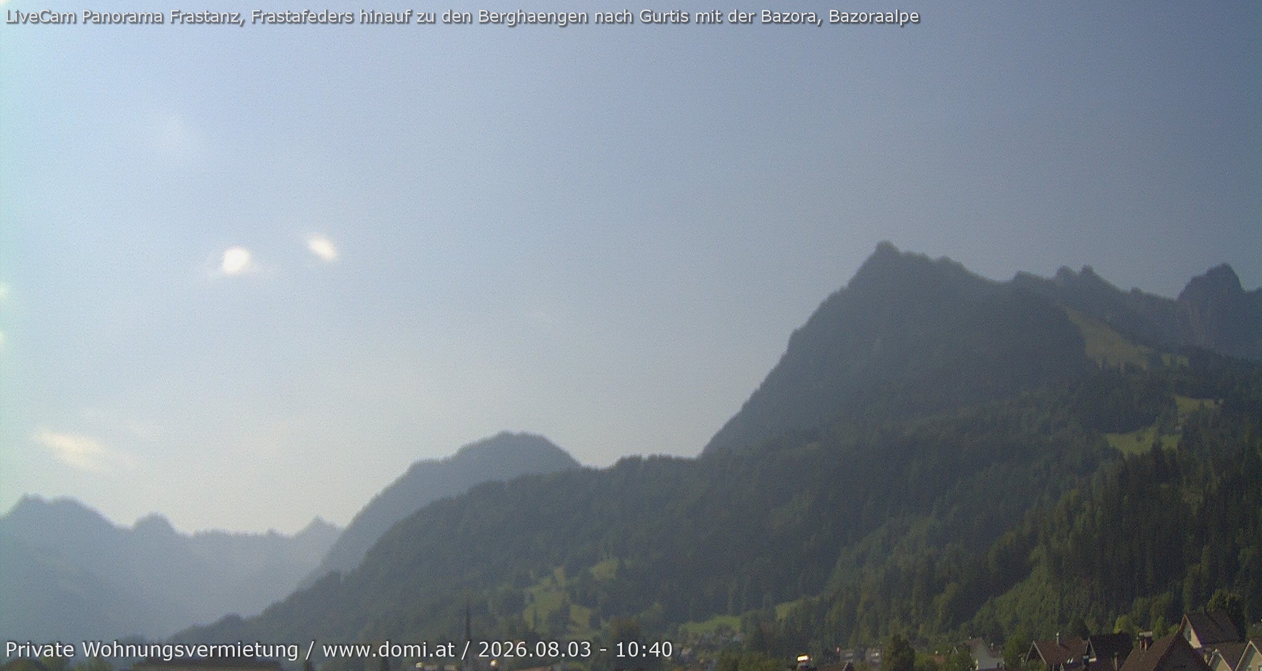 Archiv Foto Webcam Ausblick von Frastanz aus auf die Bazora in Gurtis