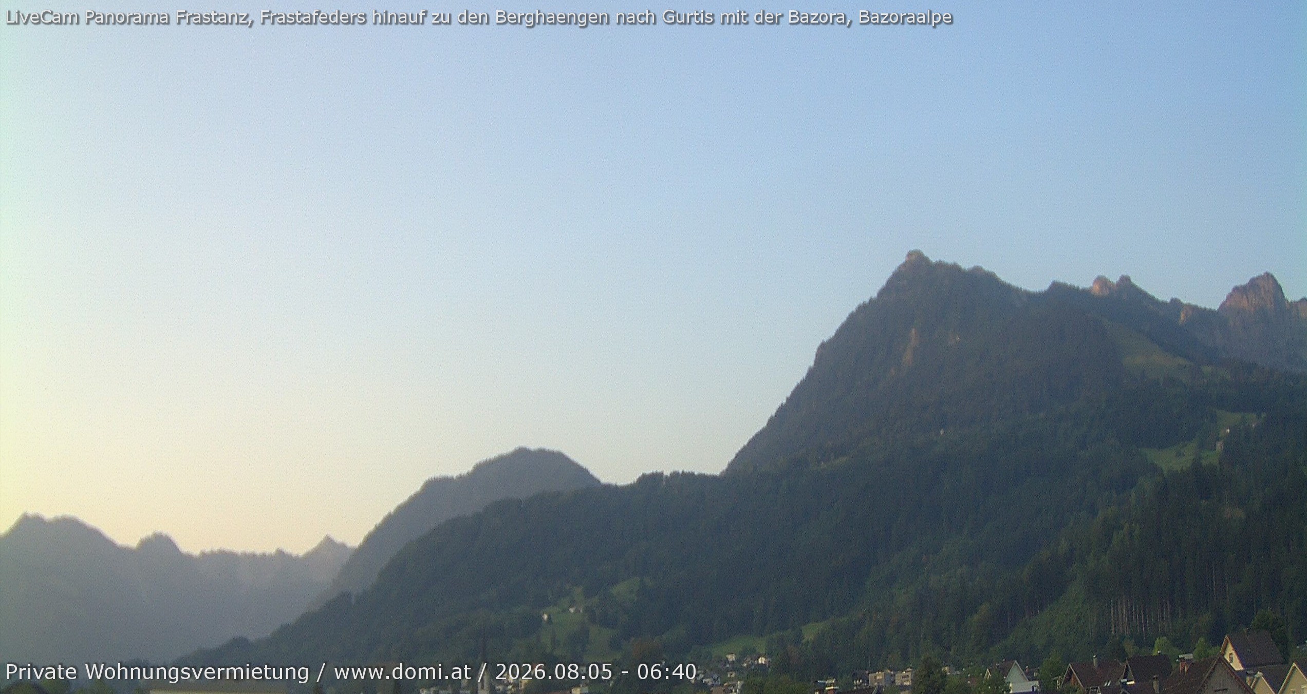 Archiv Foto Webcam Ausblick von Frastanz aus auf die Bazora in Gurtis