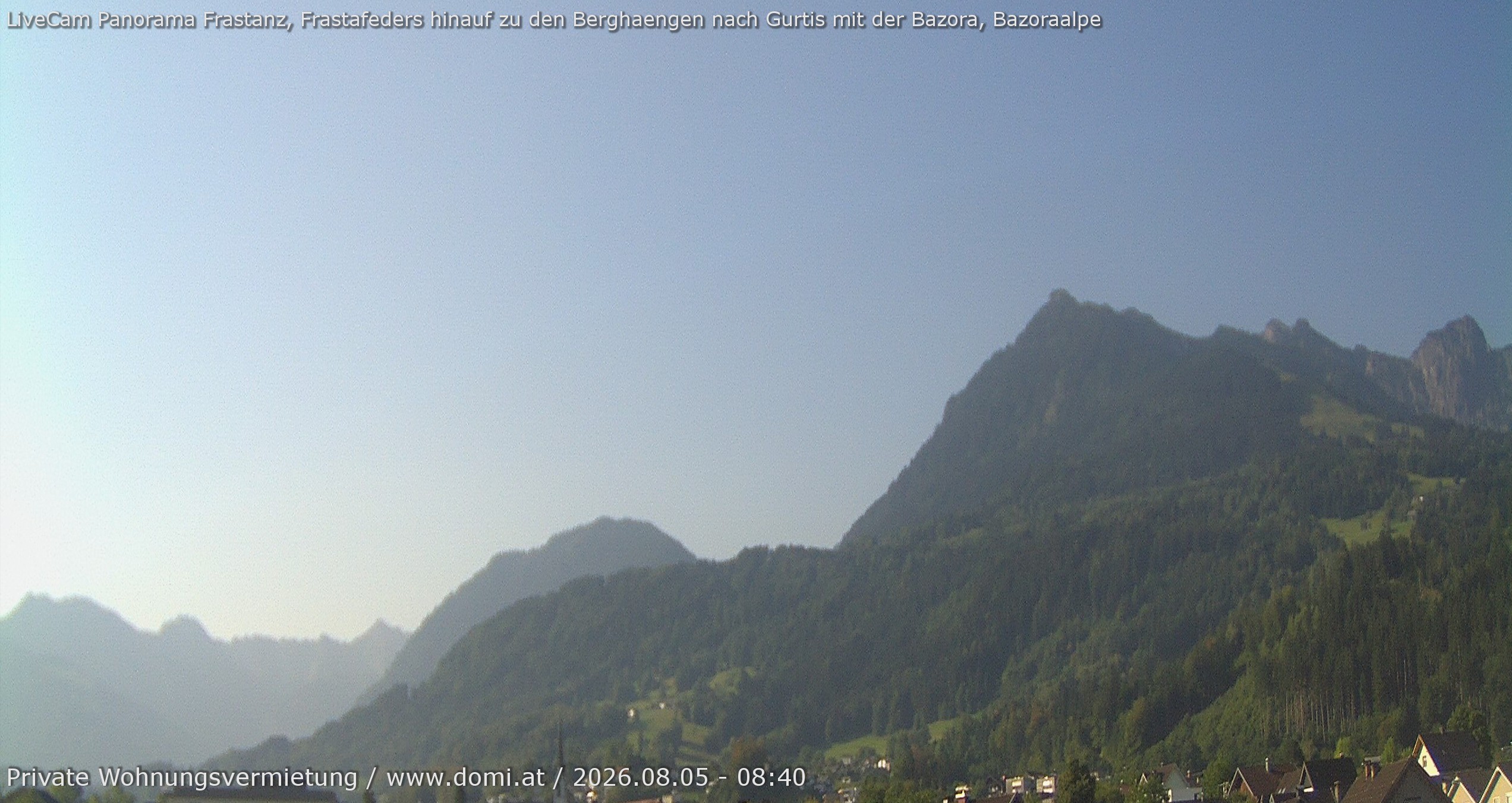 Archiv Foto Webcam Ausblick von Frastanz aus auf die Bazora in Gurtis