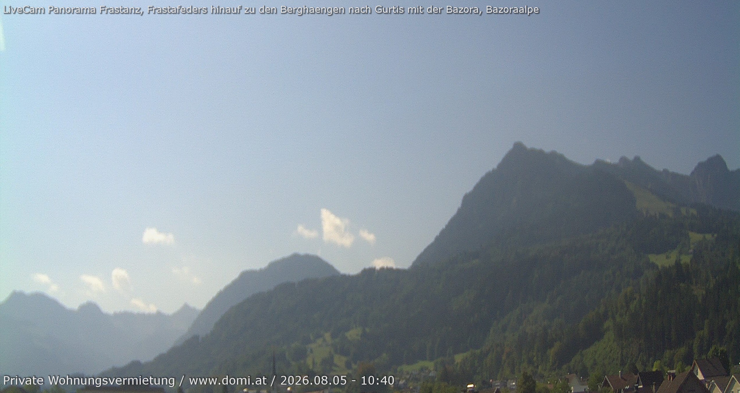 Archiv Foto Webcam Ausblick von Frastanz aus auf die Bazora in Gurtis