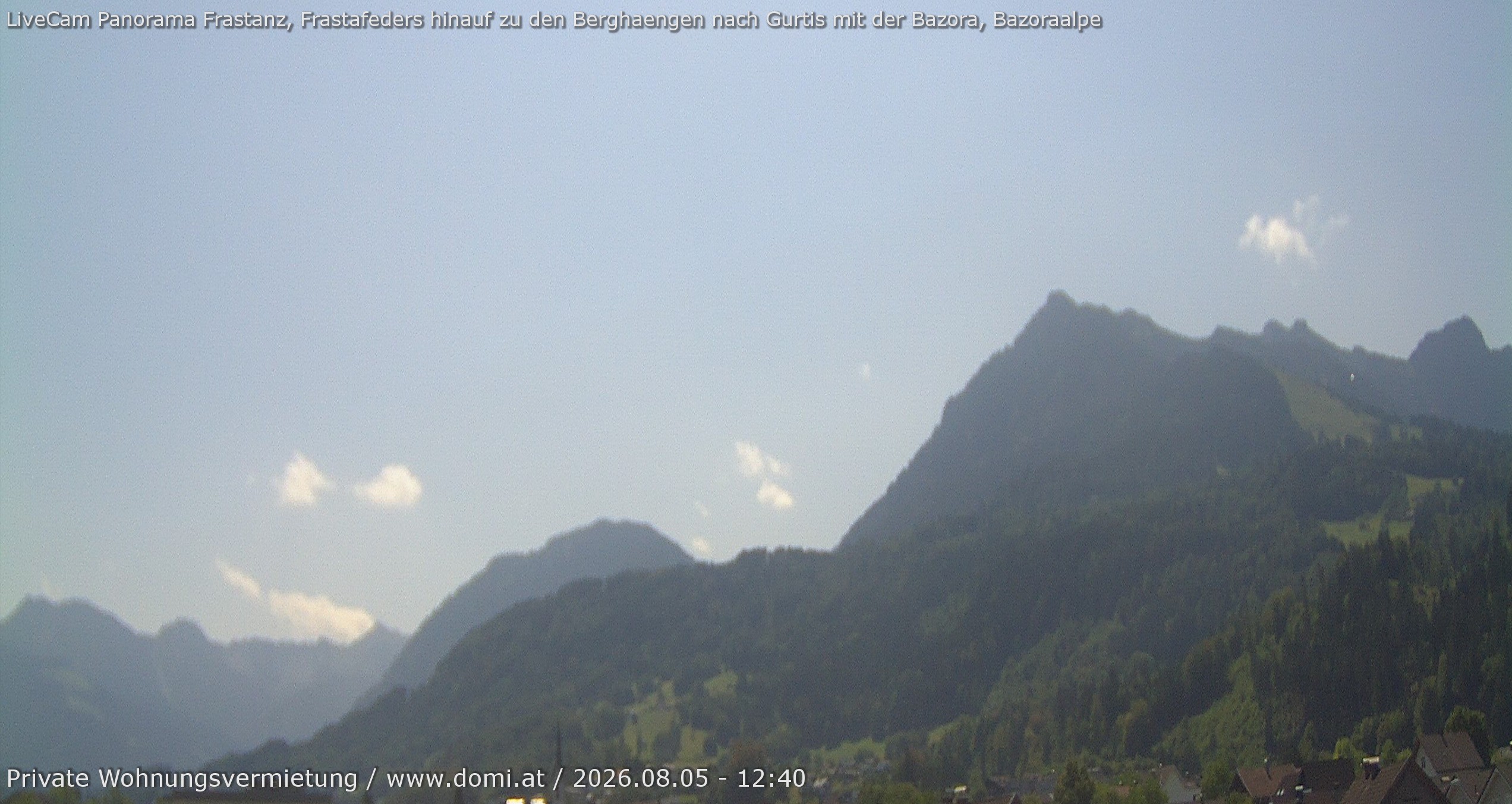 Archiv Foto Webcam Ausblick von Frastanz aus auf die Bazora in Gurtis