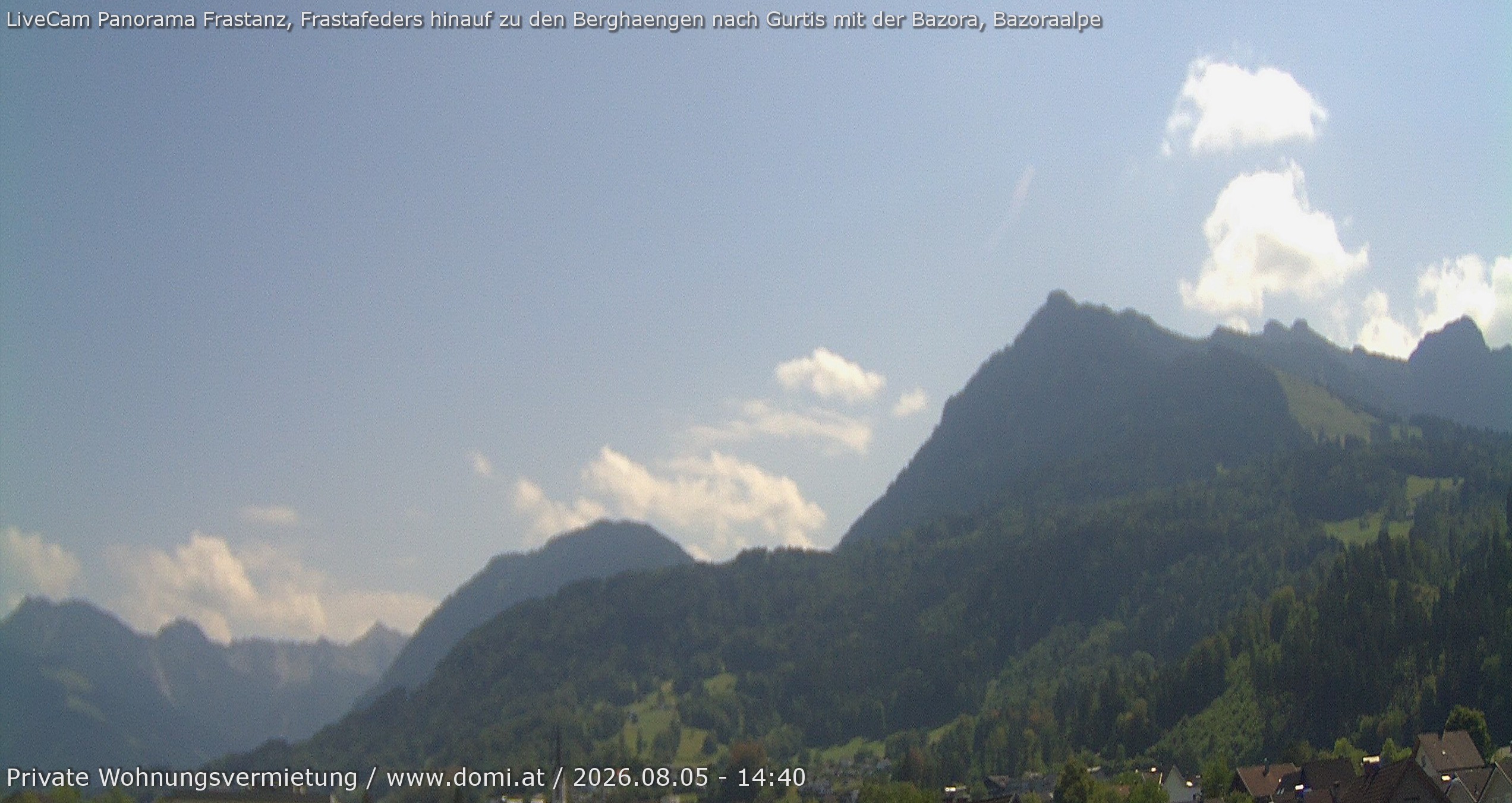 Archiv Foto Webcam Ausblick von Frastanz aus auf die Bazora in Gurtis