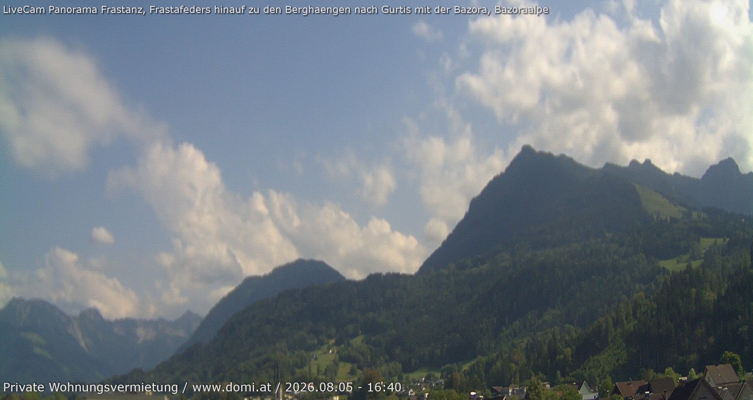 Archiv Foto Webcam Ausblick von Frastanz aus auf die Bazora in Gurtis