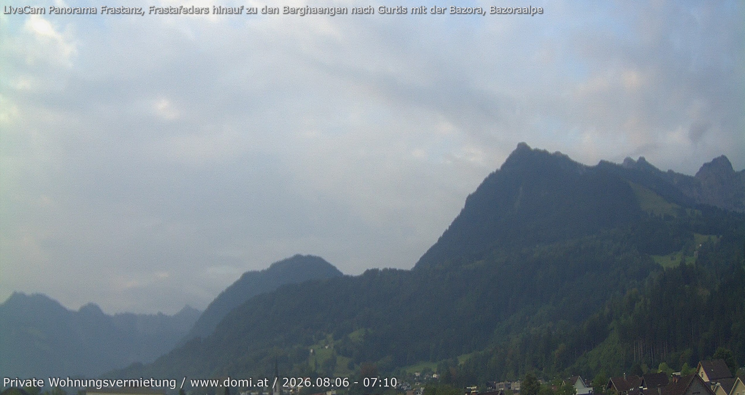 Archived image Webcam View of the Bazora in Gurtis from Frastanz
