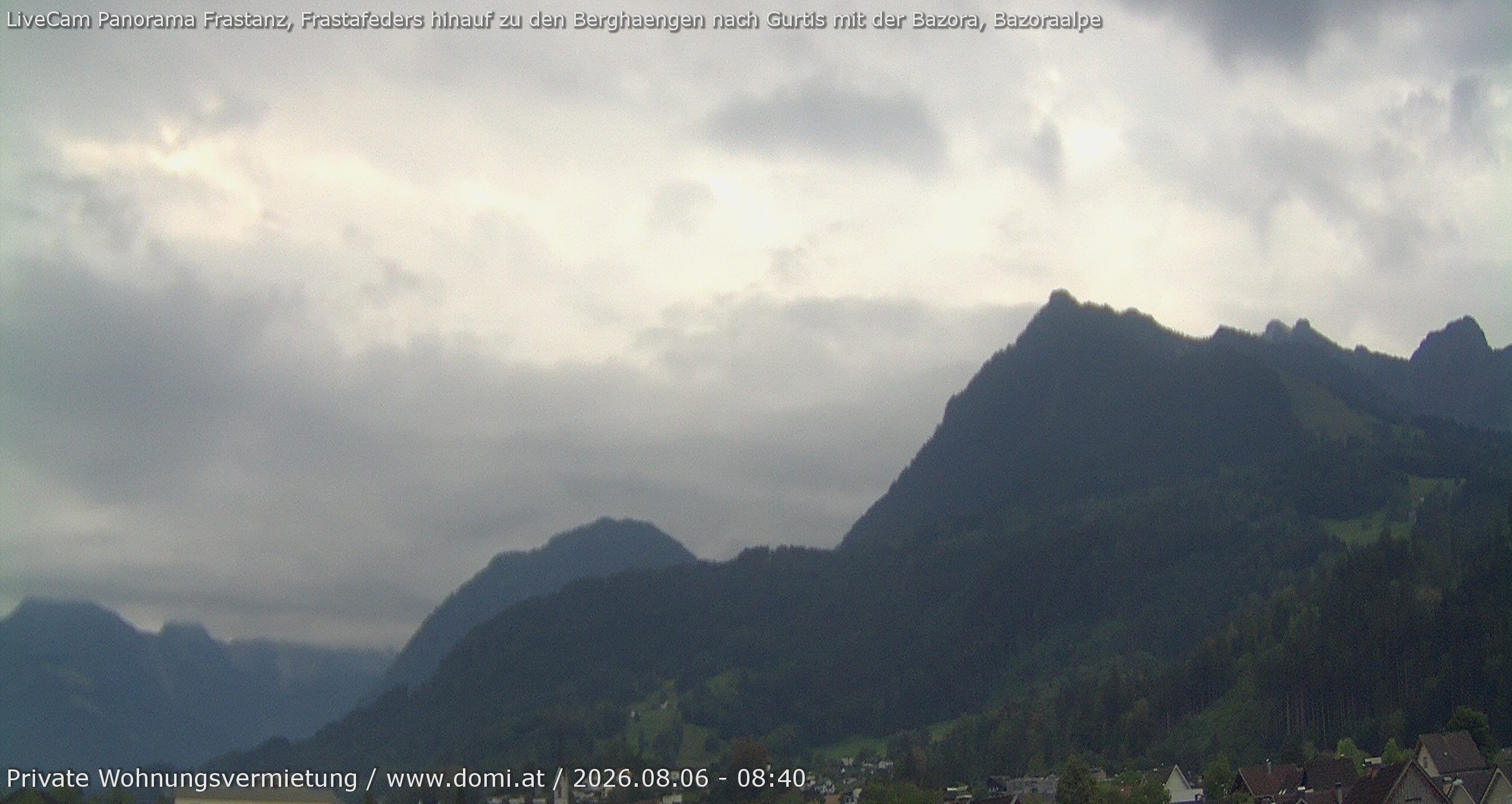Archived image Webcam View of the Bazora in Gurtis from Frastanz