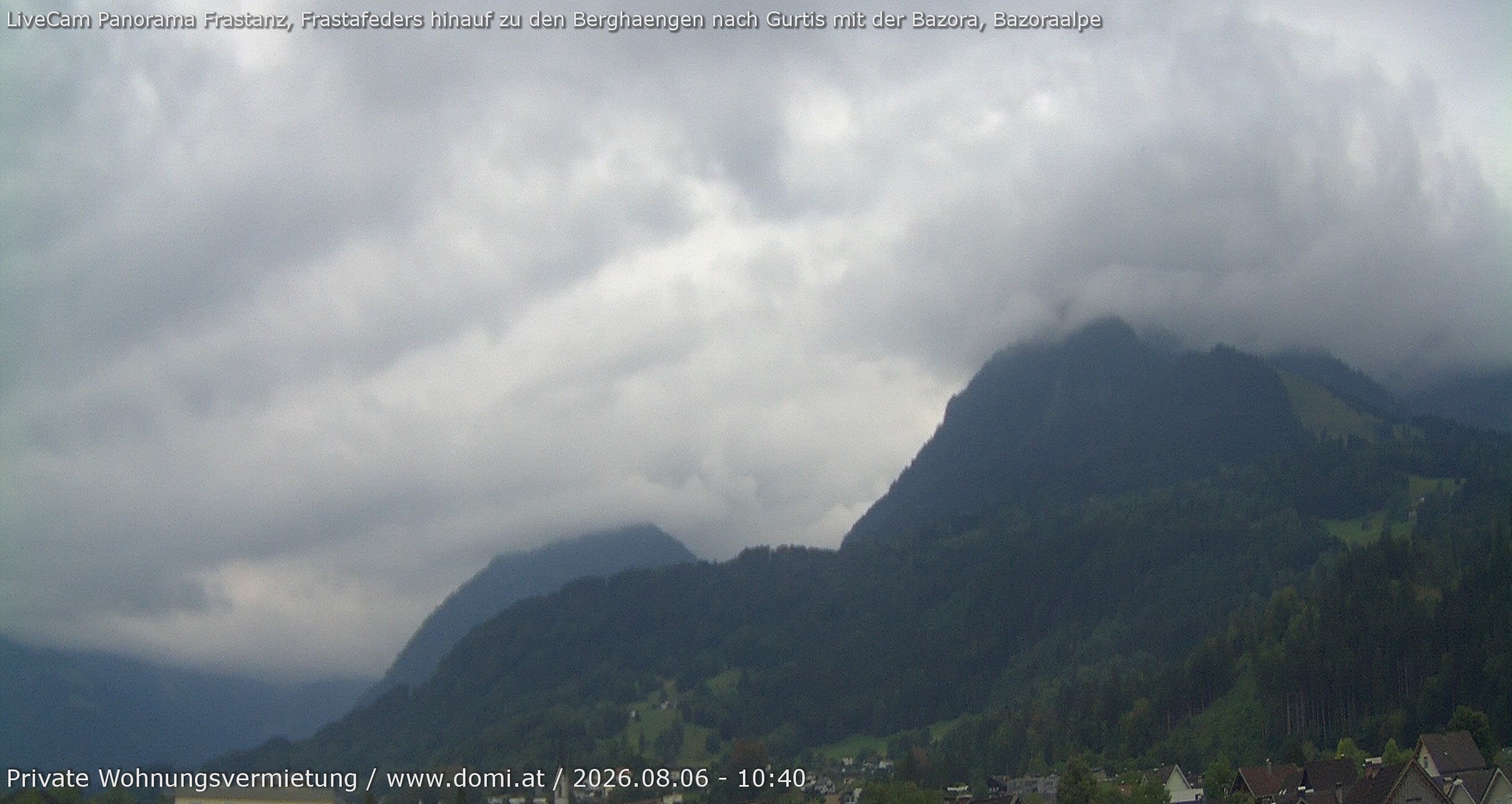 Archived image Webcam View of the Bazora in Gurtis from Frastanz