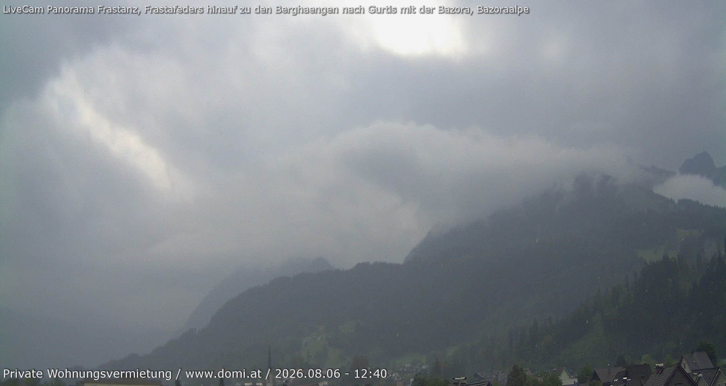 Archived image Webcam View of the Bazora in Gurtis from Frastanz