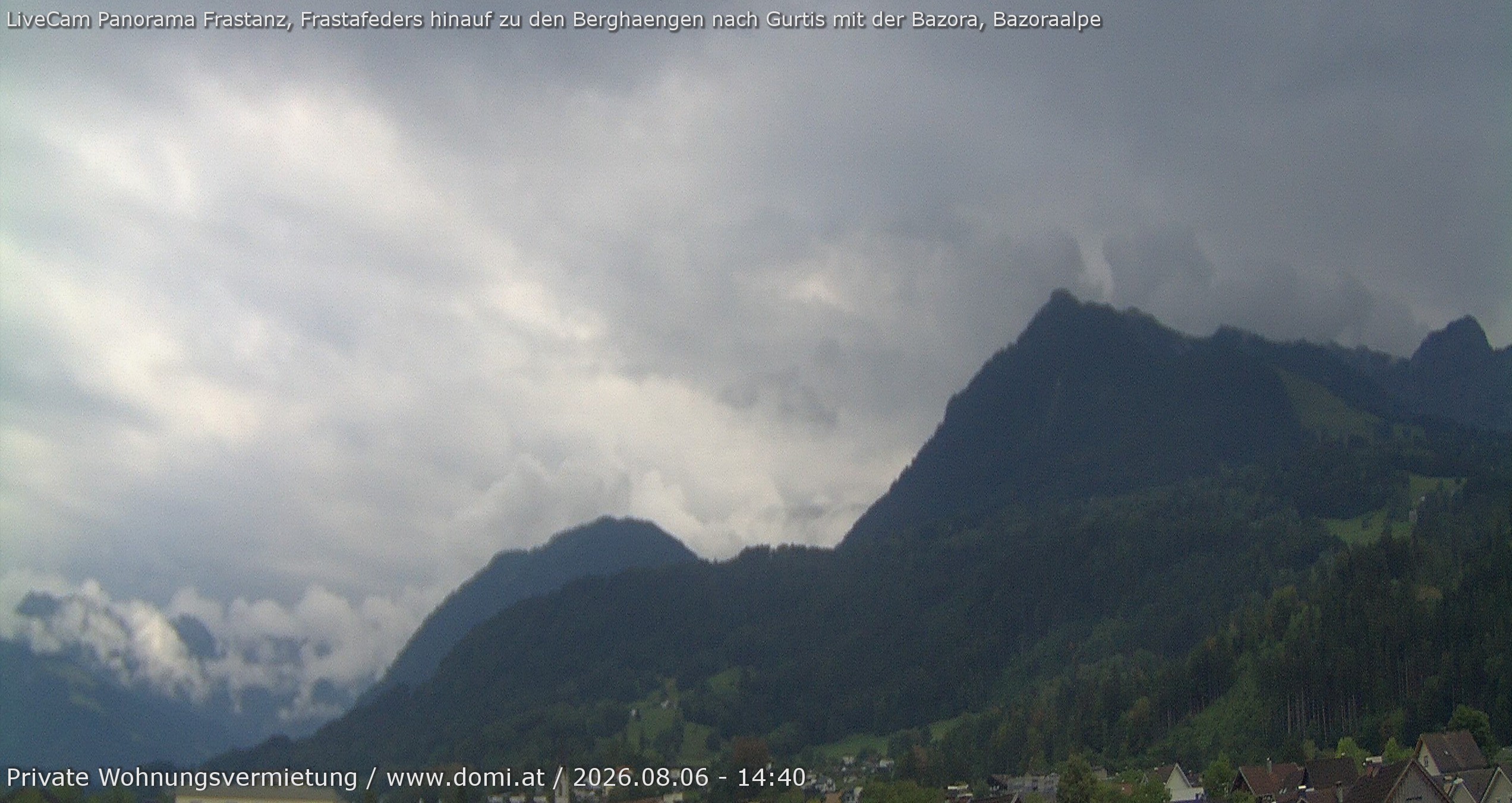 Archived image Webcam View of the Bazora in Gurtis from Frastanz