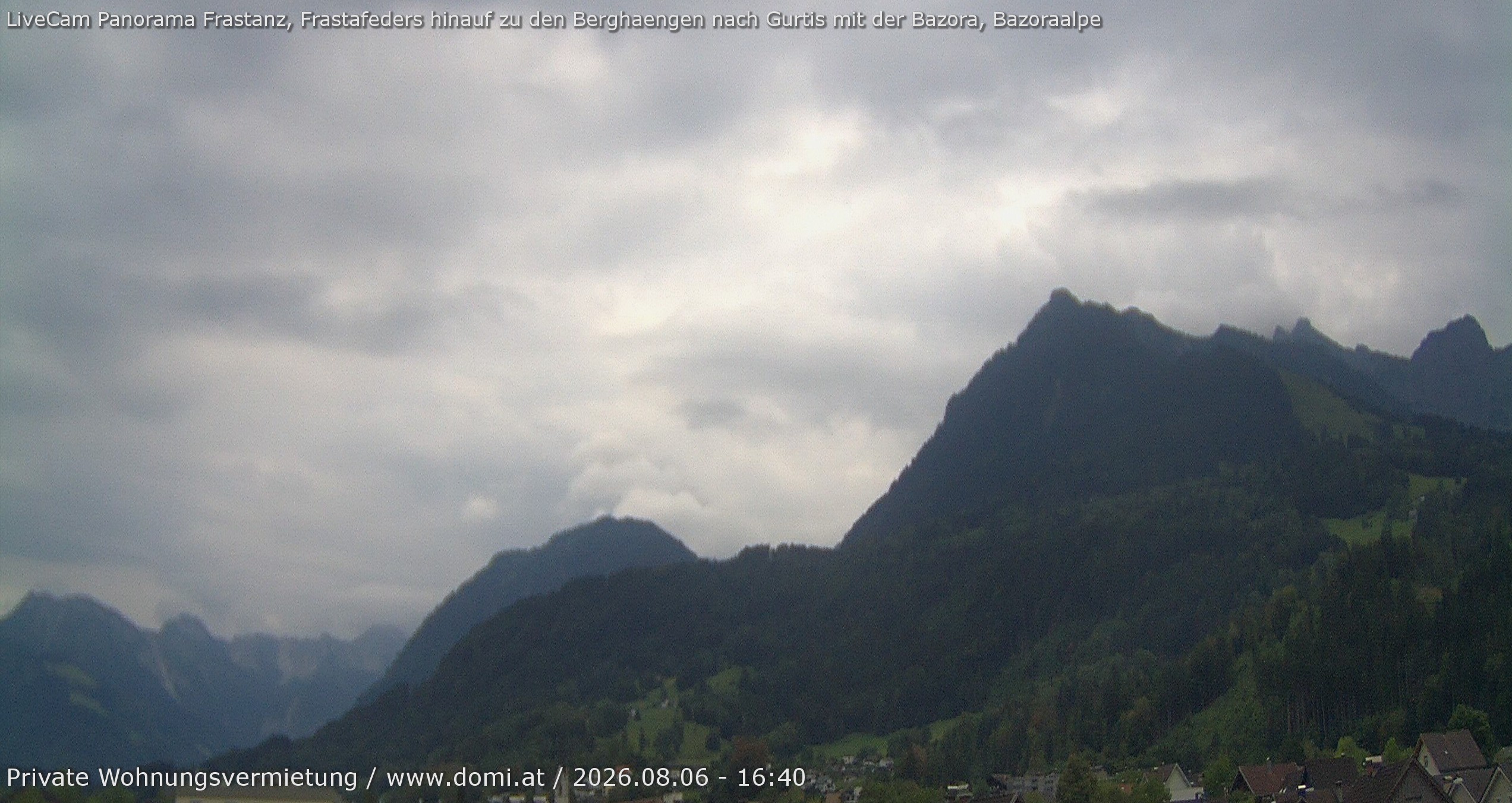 Archived image Webcam View of the Bazora in Gurtis from Frastanz