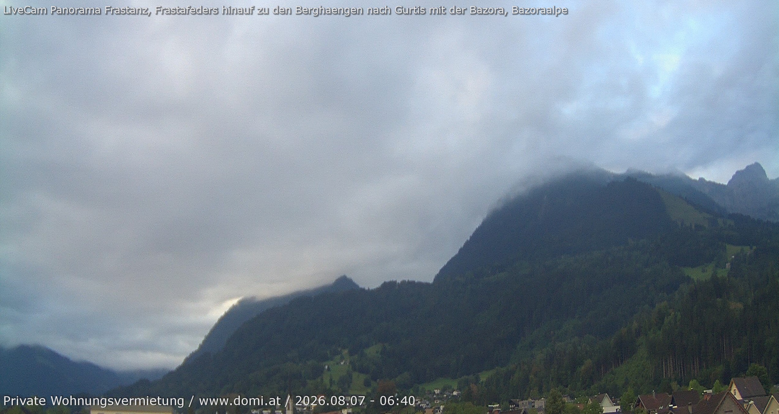 Archiv Foto Webcam Ausblick von Frastanz aus auf die Bazora in Gurtis