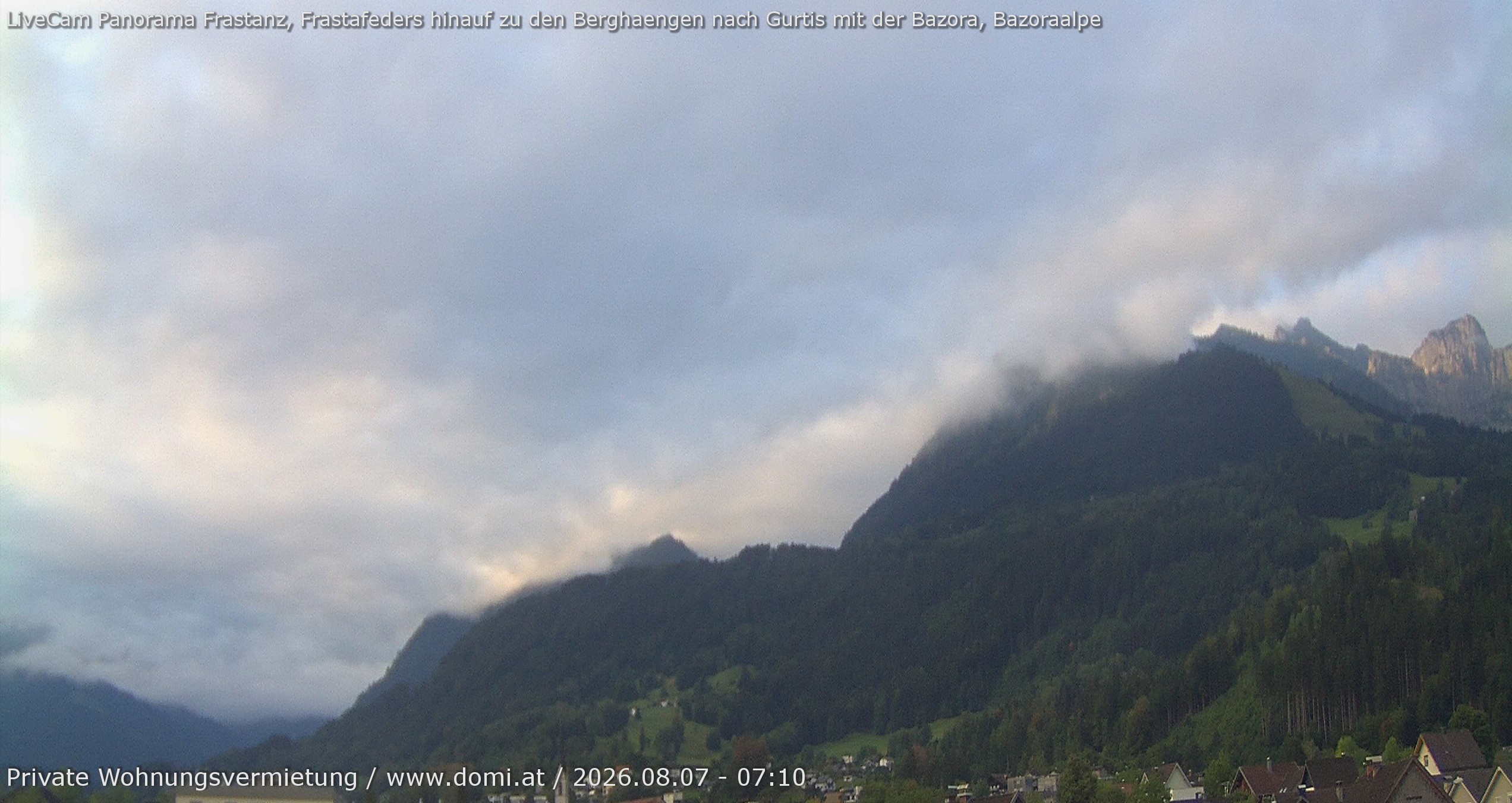 Archiv Foto Webcam Ausblick von Frastanz aus auf die Bazora in Gurtis