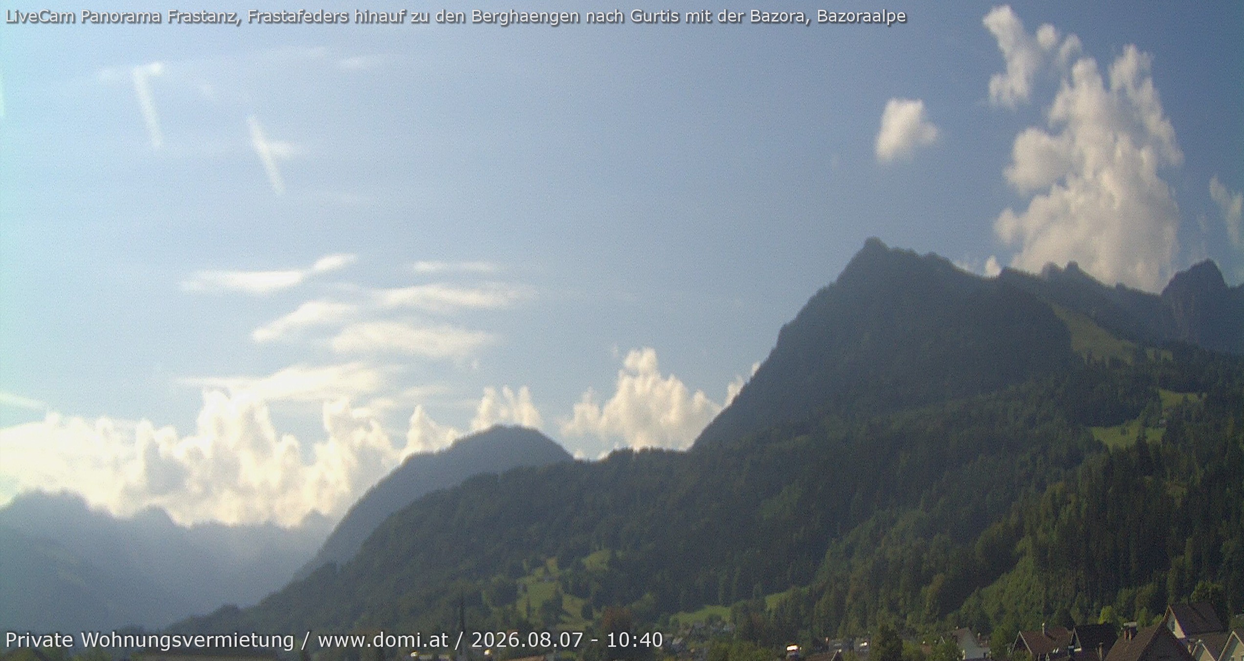 Archiv Foto Webcam Ausblick von Frastanz aus auf die Bazora in Gurtis