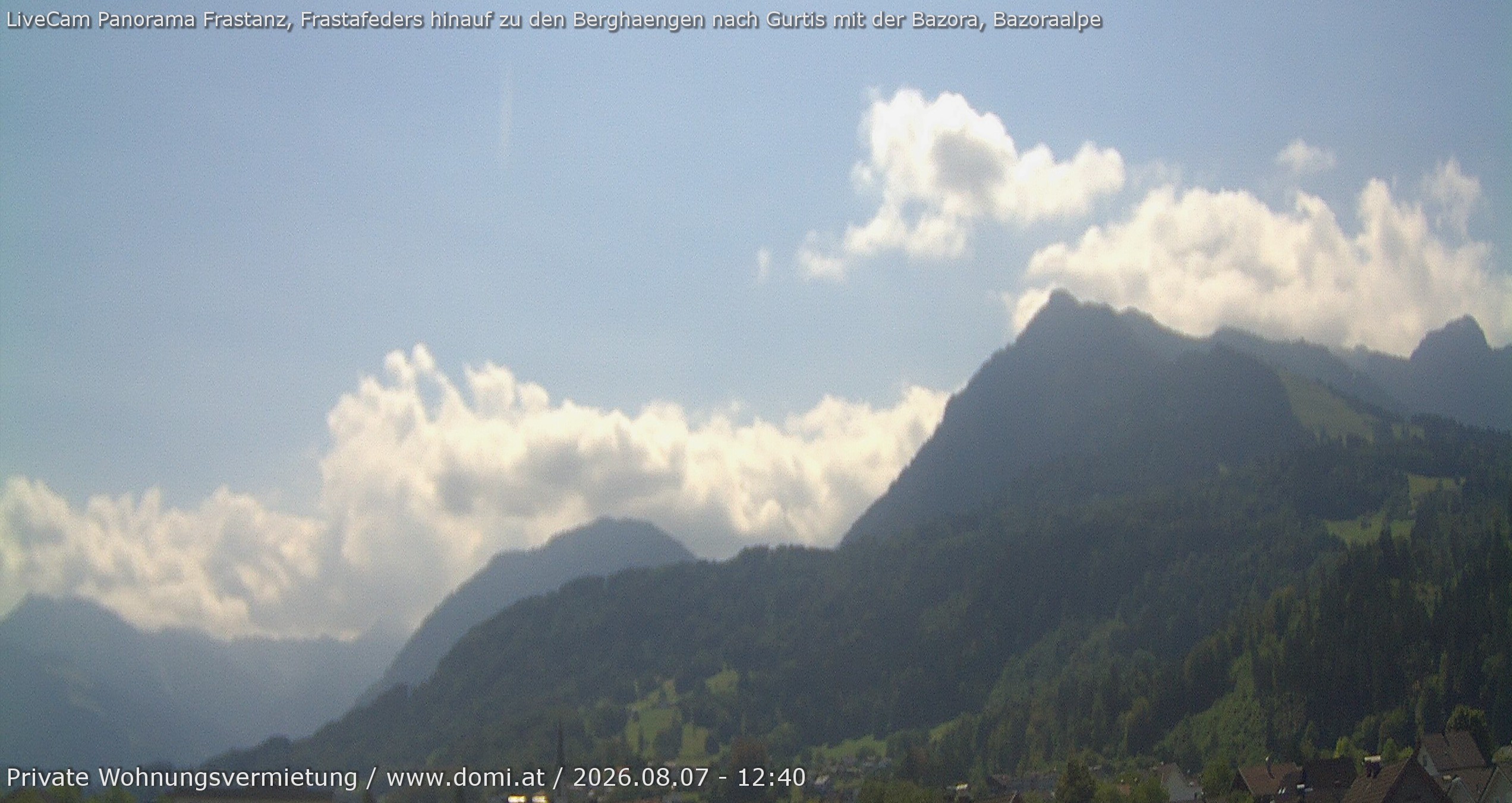 Archiv Foto Webcam Ausblick von Frastanz aus auf die Bazora in Gurtis