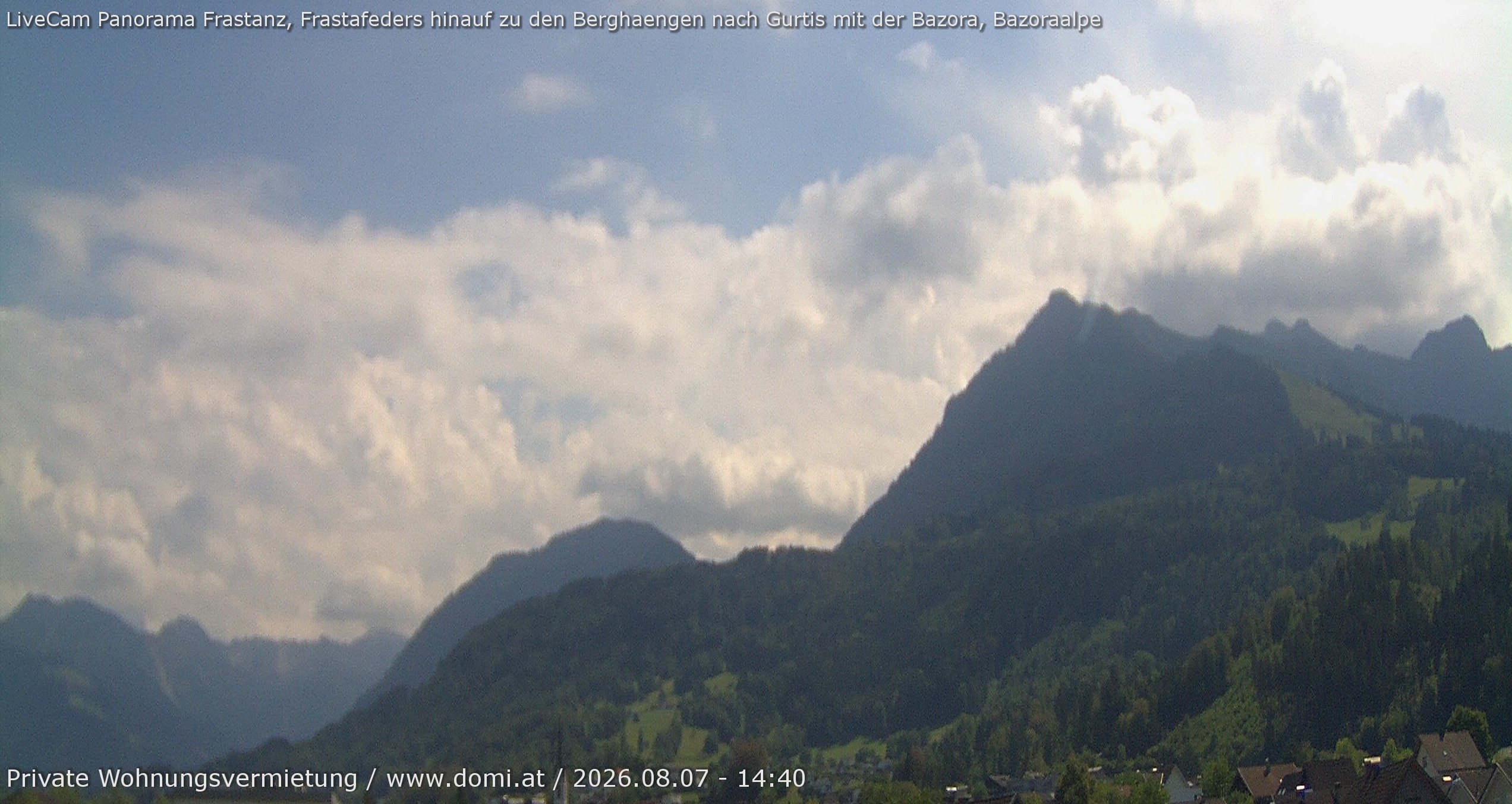 Archiv Foto Webcam Ausblick von Frastanz aus auf die Bazora in Gurtis