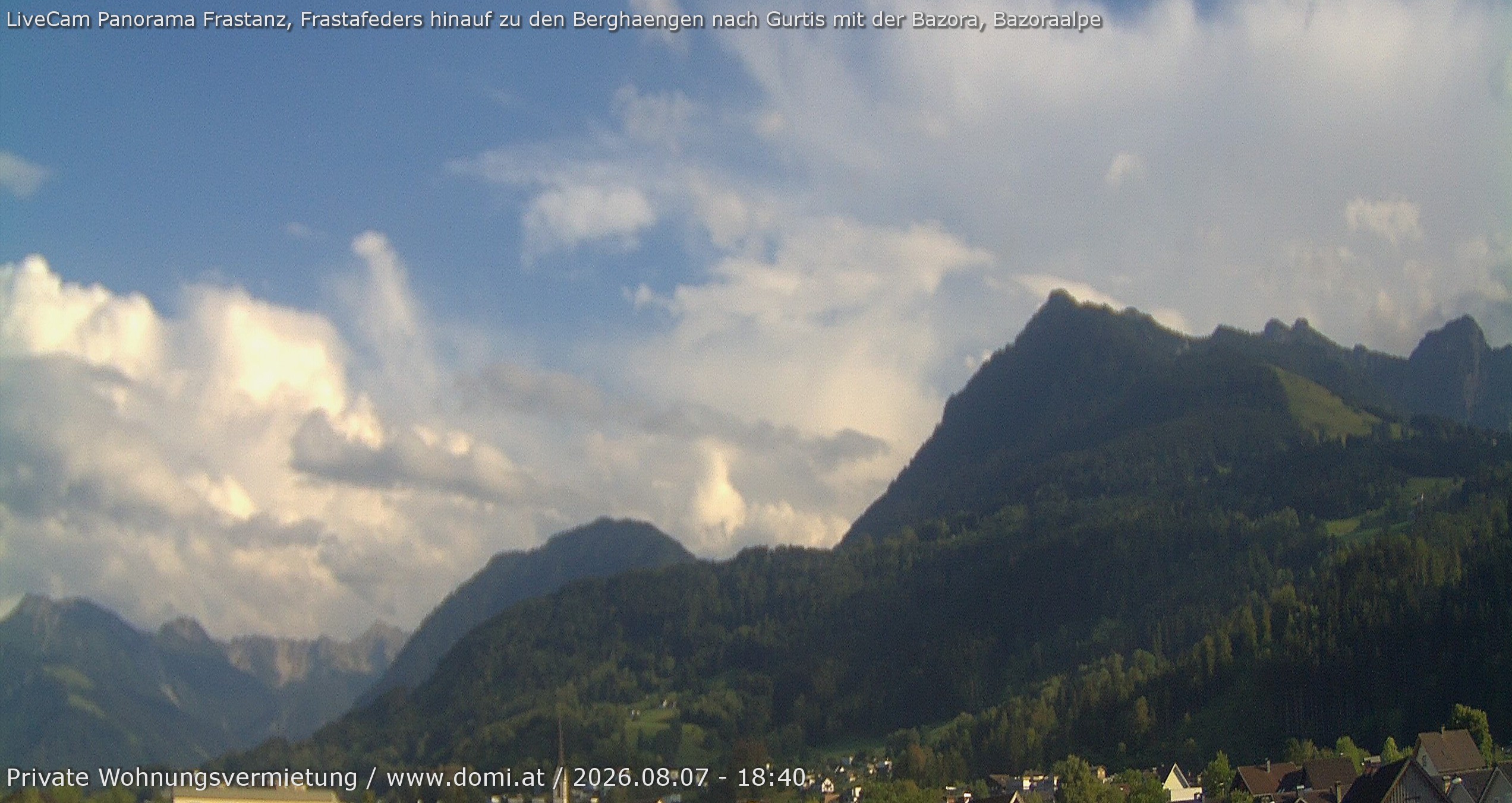 Archiv Foto Webcam Ausblick von Frastanz aus auf die Bazora in Gurtis