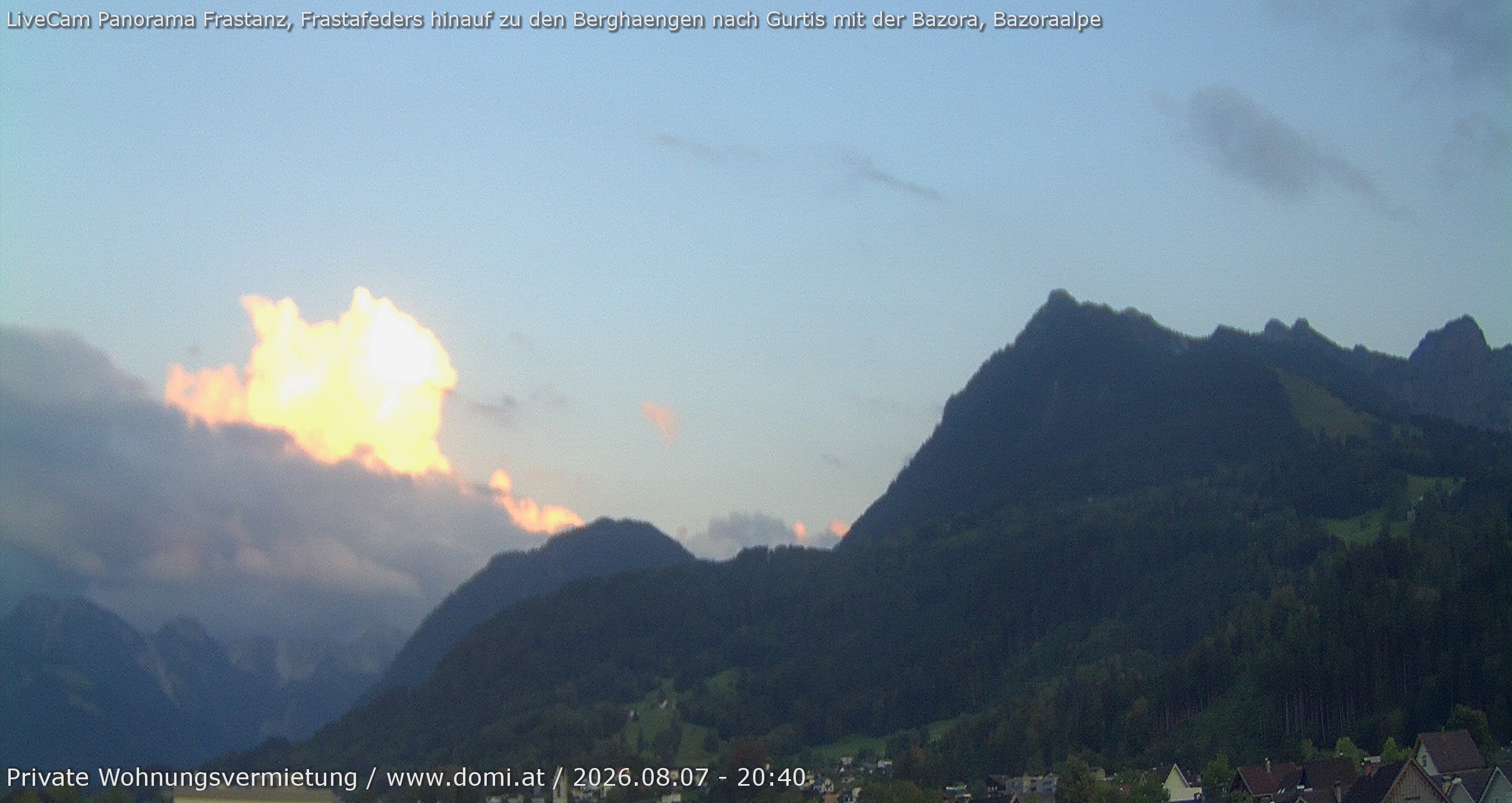 Archiv Foto Webcam Ausblick von Frastanz aus auf die Bazora in Gurtis