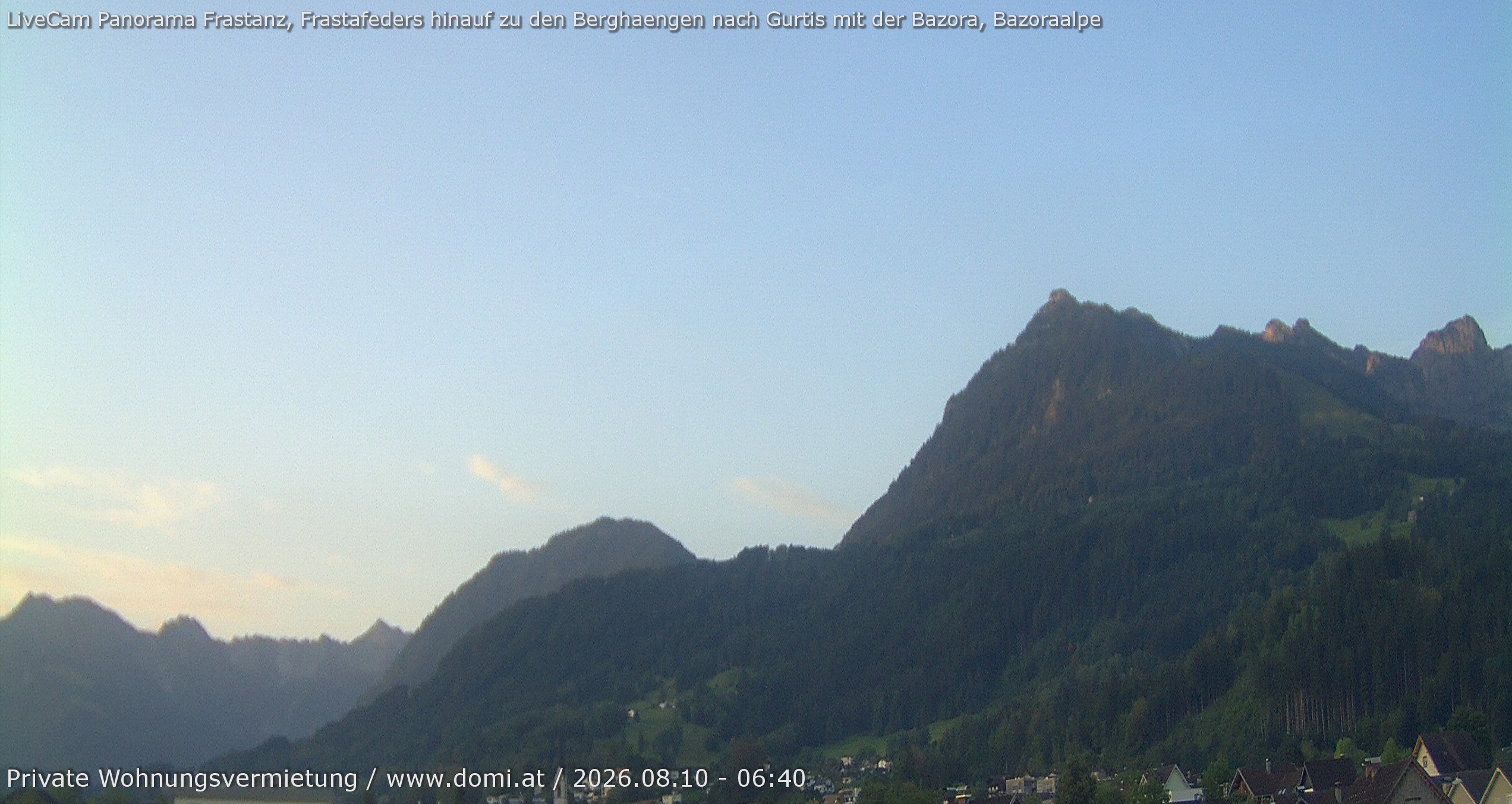 Archiv Foto Webcam Ausblick von Frastanz aus auf die Bazora in Gurtis
