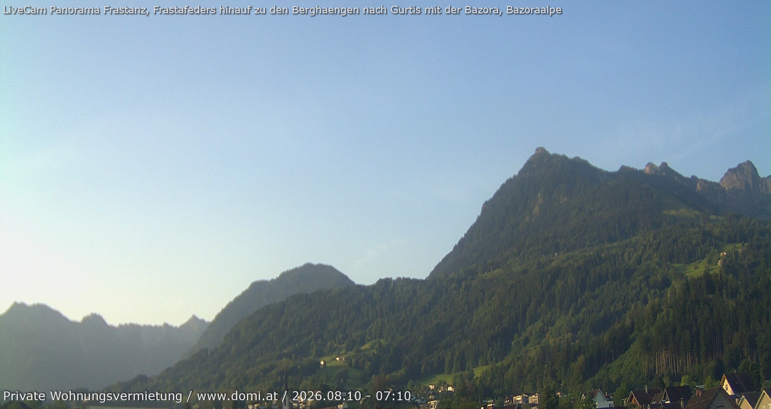 Archiv Foto Webcam Ausblick von Frastanz aus auf die Bazora in Gurtis
