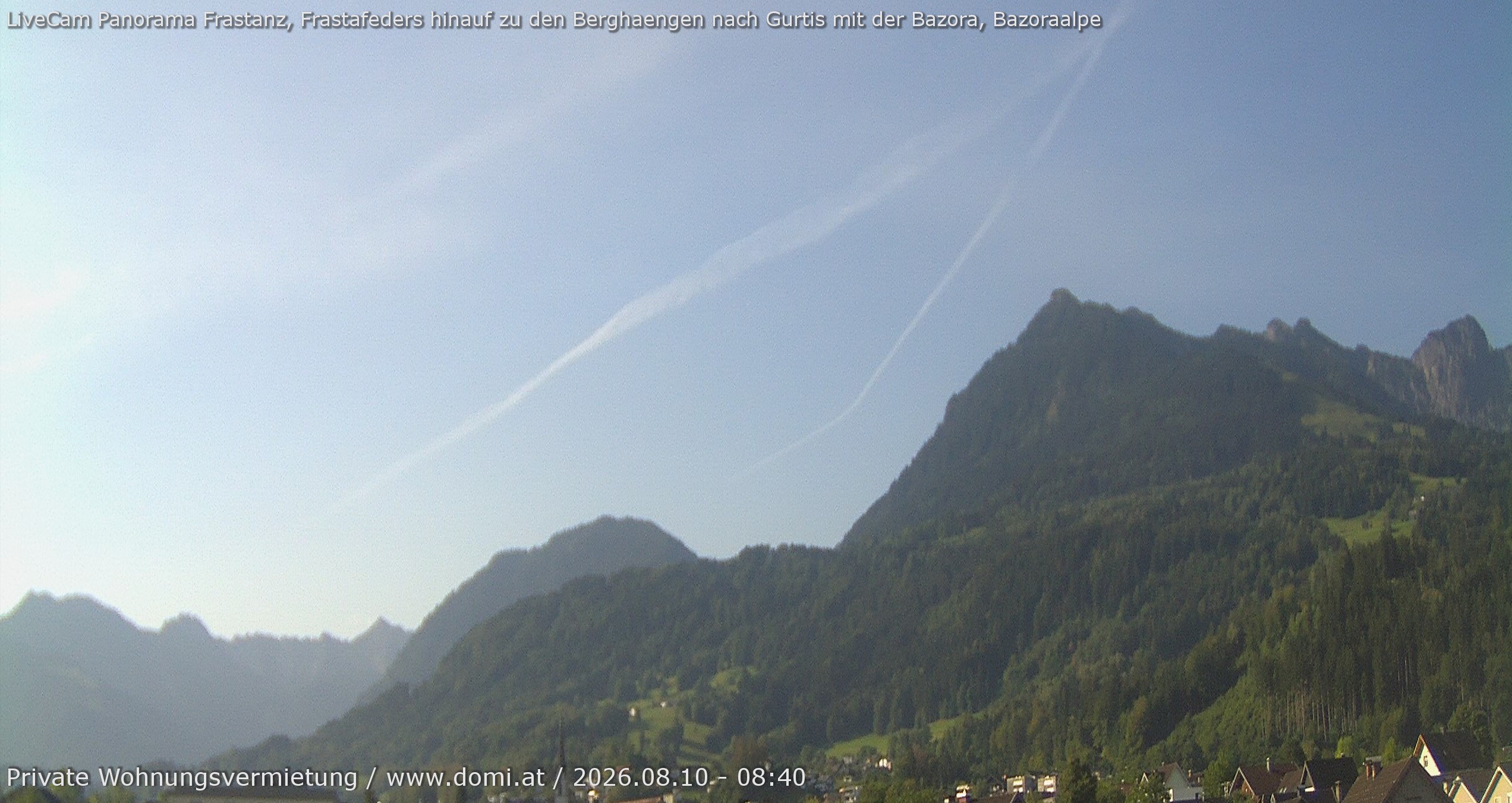 Archiv Foto Webcam Ausblick von Frastanz aus auf die Bazora in Gurtis