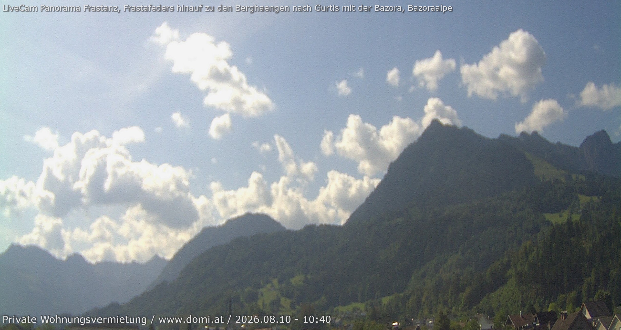 Archiv Foto Webcam Ausblick von Frastanz aus auf die Bazora in Gurtis