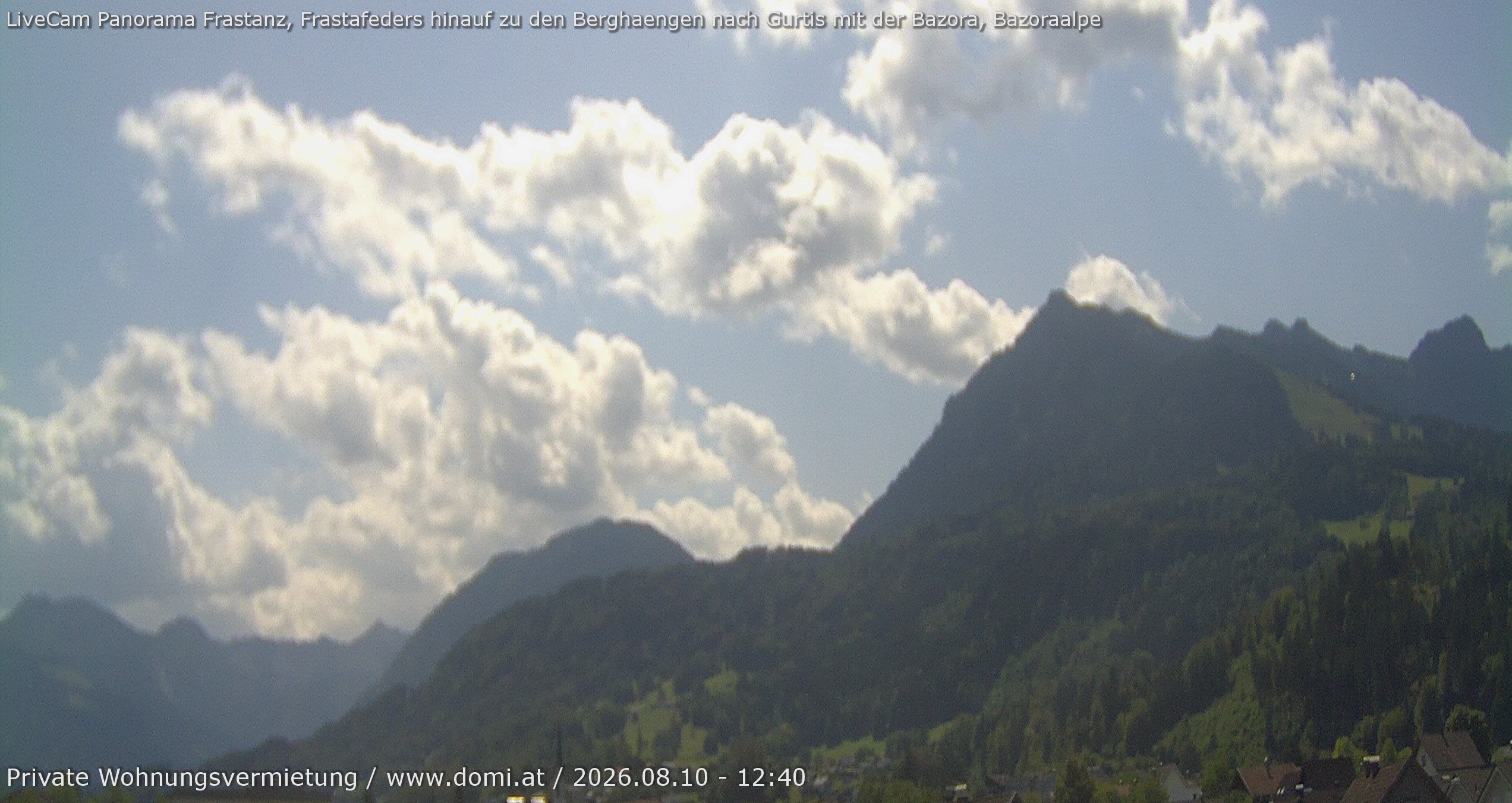 Archiv Foto Webcam Ausblick von Frastanz aus auf die Bazora in Gurtis