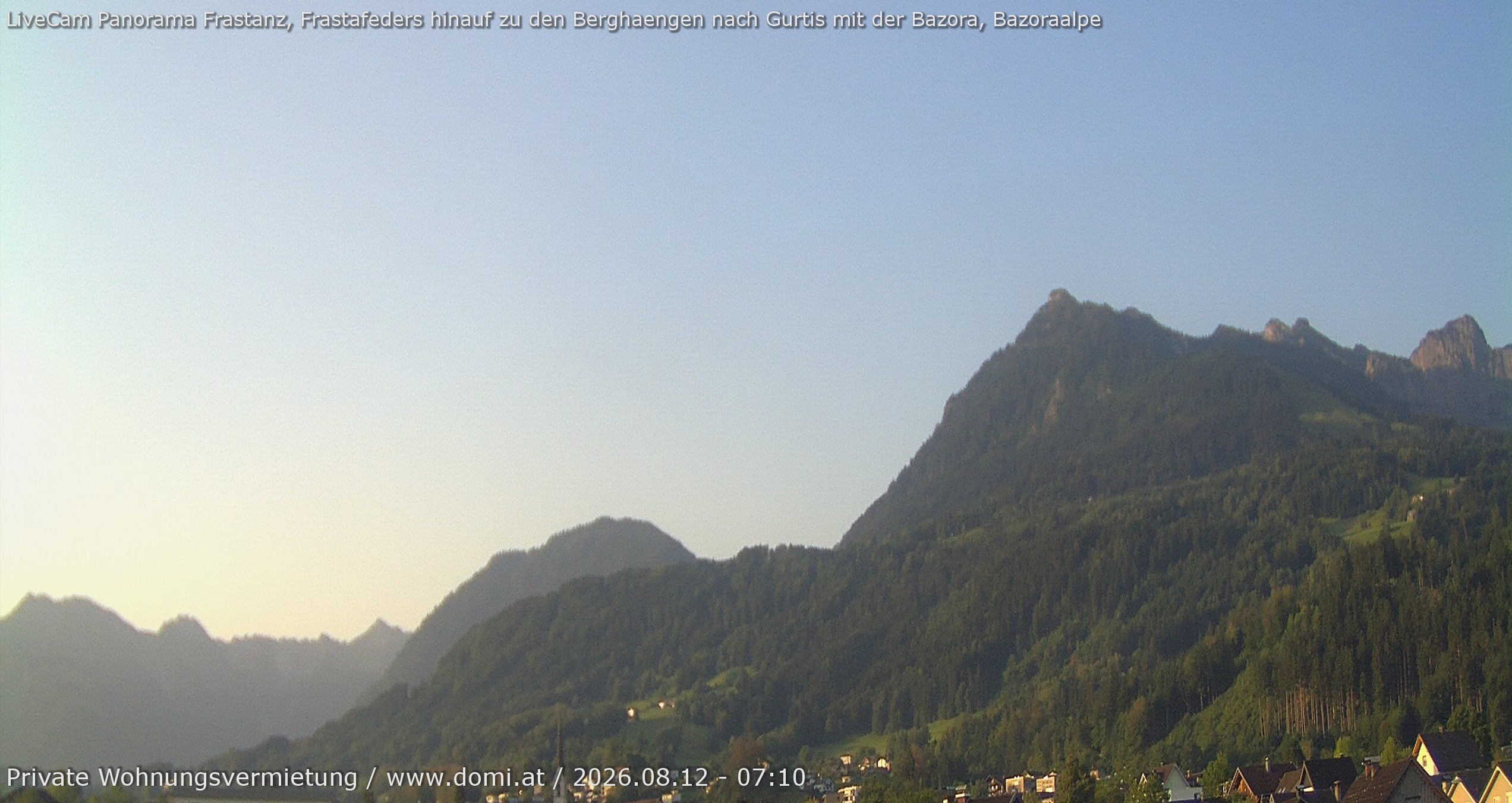 Archiv Foto Webcam Ausblick von Frastanz aus auf die Bazora in Gurtis