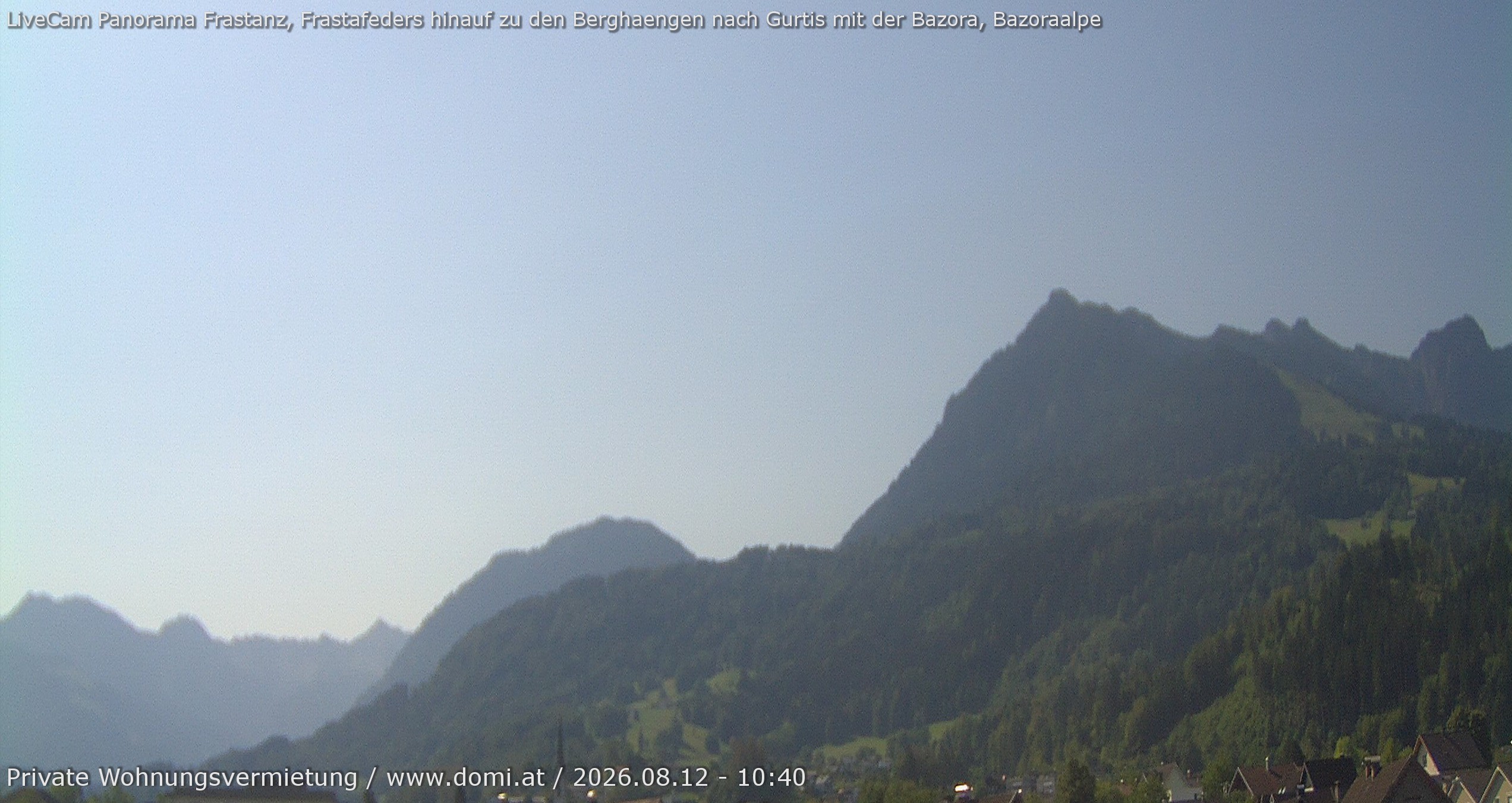 Archiv Foto Webcam Ausblick von Frastanz aus auf die Bazora in Gurtis