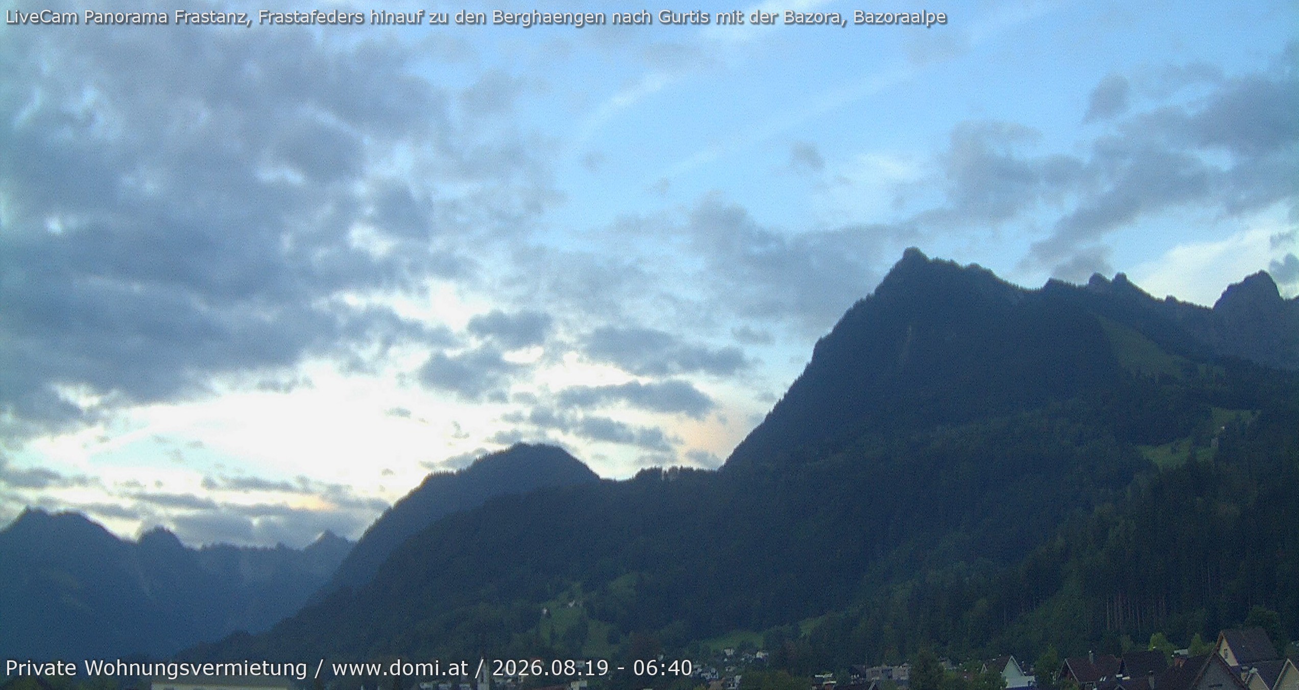 Archiv Foto Webcam Ausblick von Frastanz aus auf die Bazora in Gurtis