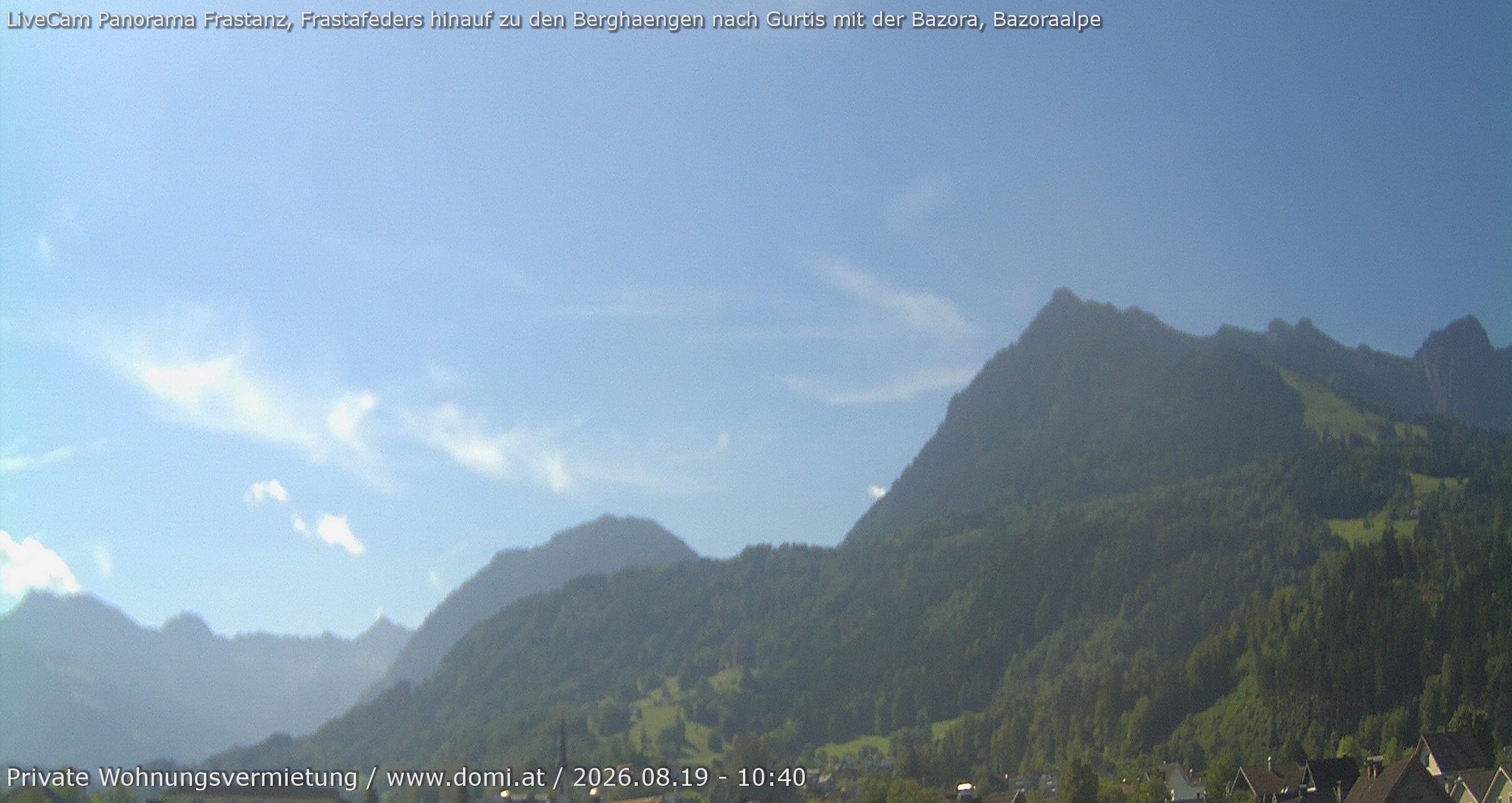 Archiv Foto Webcam Ausblick von Frastanz aus auf die Bazora in Gurtis