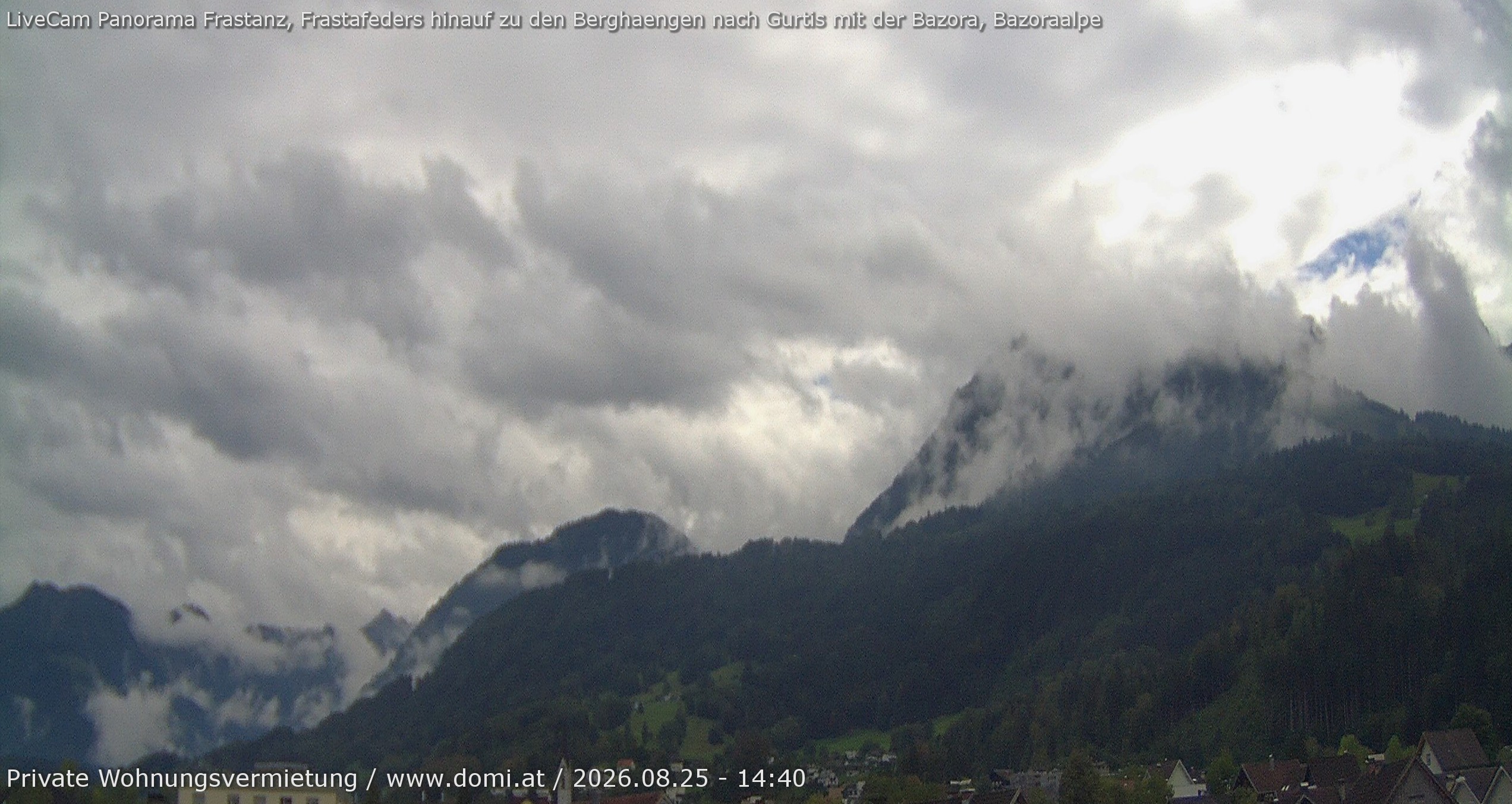 Archiv Foto Webcam Ausblick von Frastanz aus auf die Bazora in Gurtis
