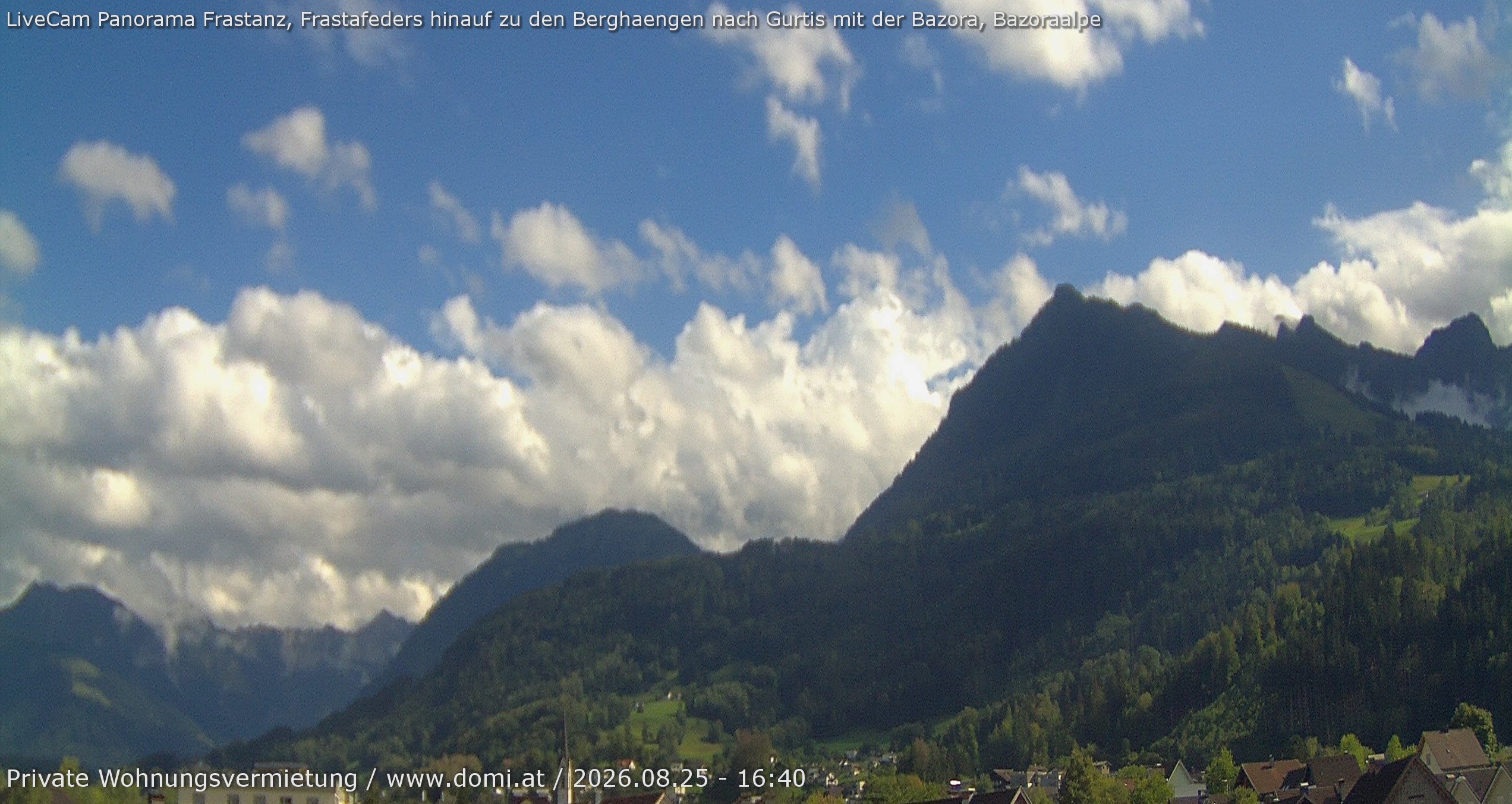 Archiv Foto Webcam Ausblick von Frastanz aus auf die Bazora in Gurtis
