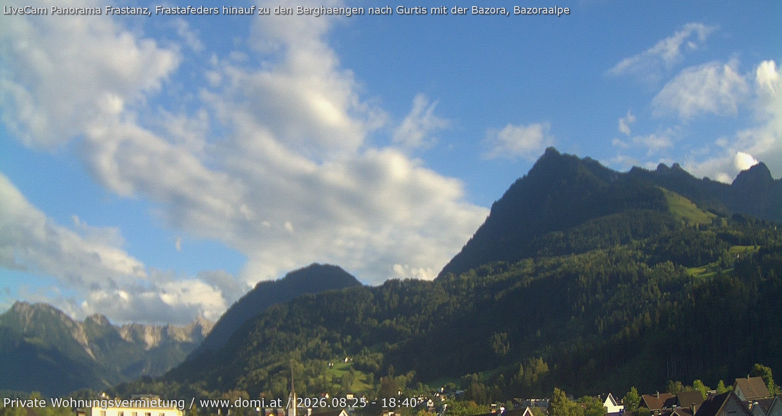 Archiv Foto Webcam Ausblick von Frastanz aus auf die Bazora in Gurtis