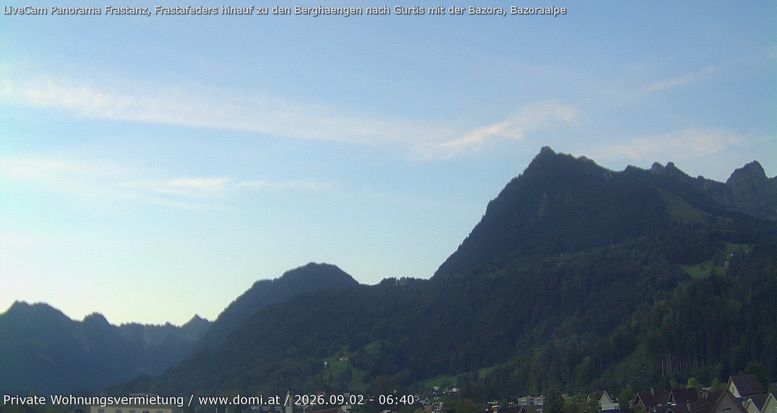 Archiv Foto Webcam Ausblick von Frastanz aus auf die Bazora in Gurtis