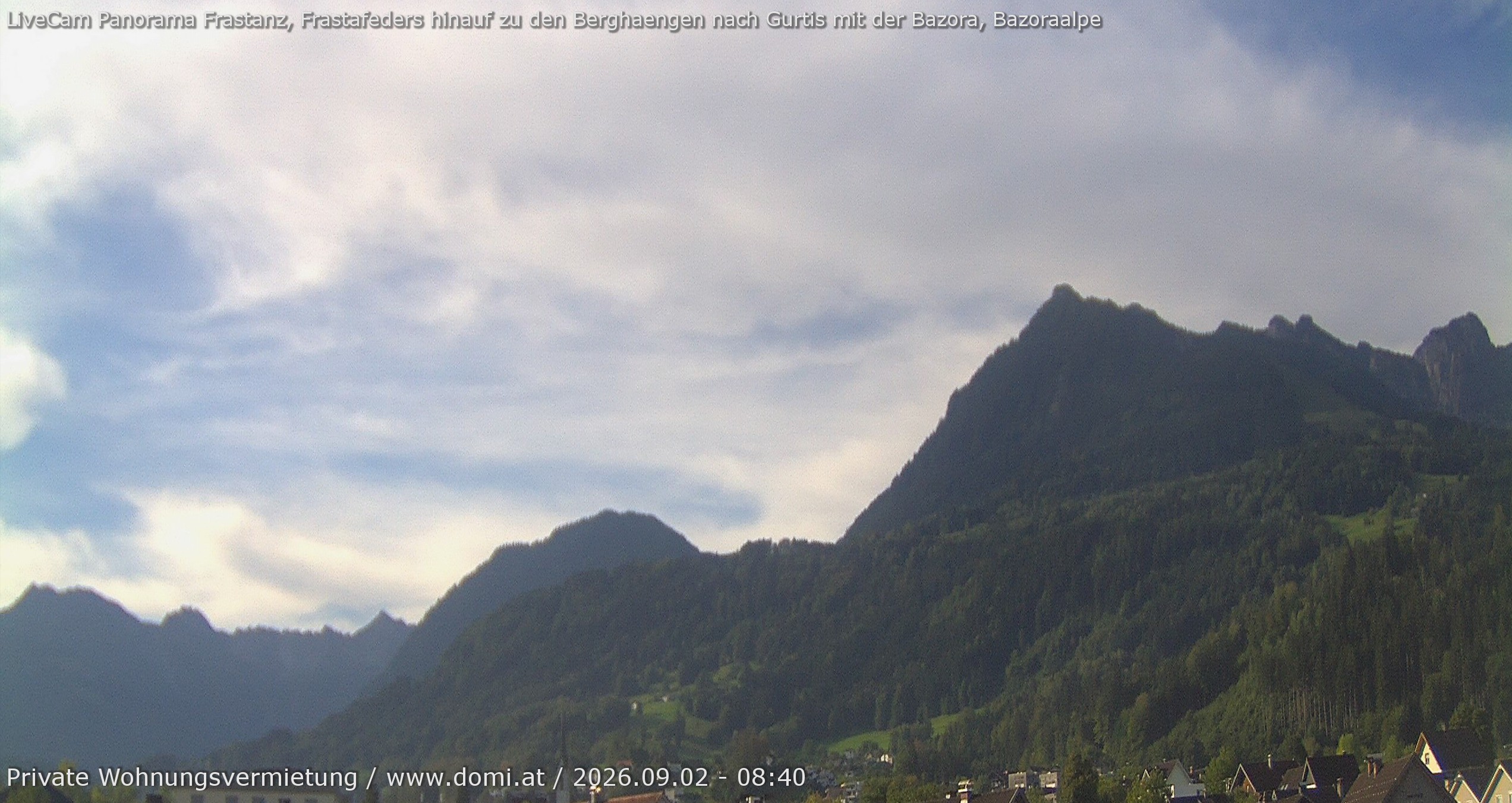 Archiv Foto Webcam Ausblick von Frastanz aus auf die Bazora in Gurtis