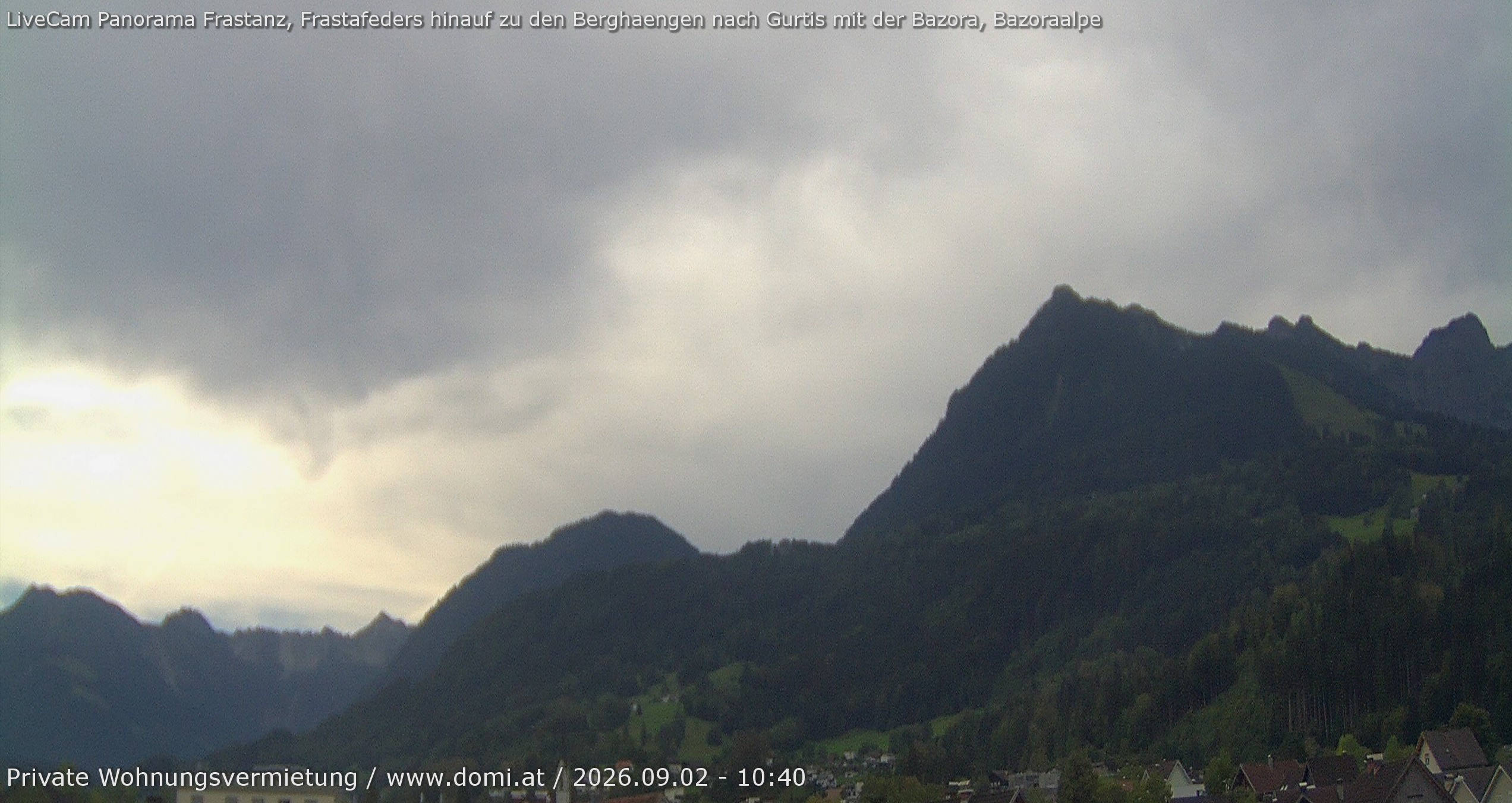 Archiv Foto Webcam Ausblick von Frastanz aus auf die Bazora in Gurtis