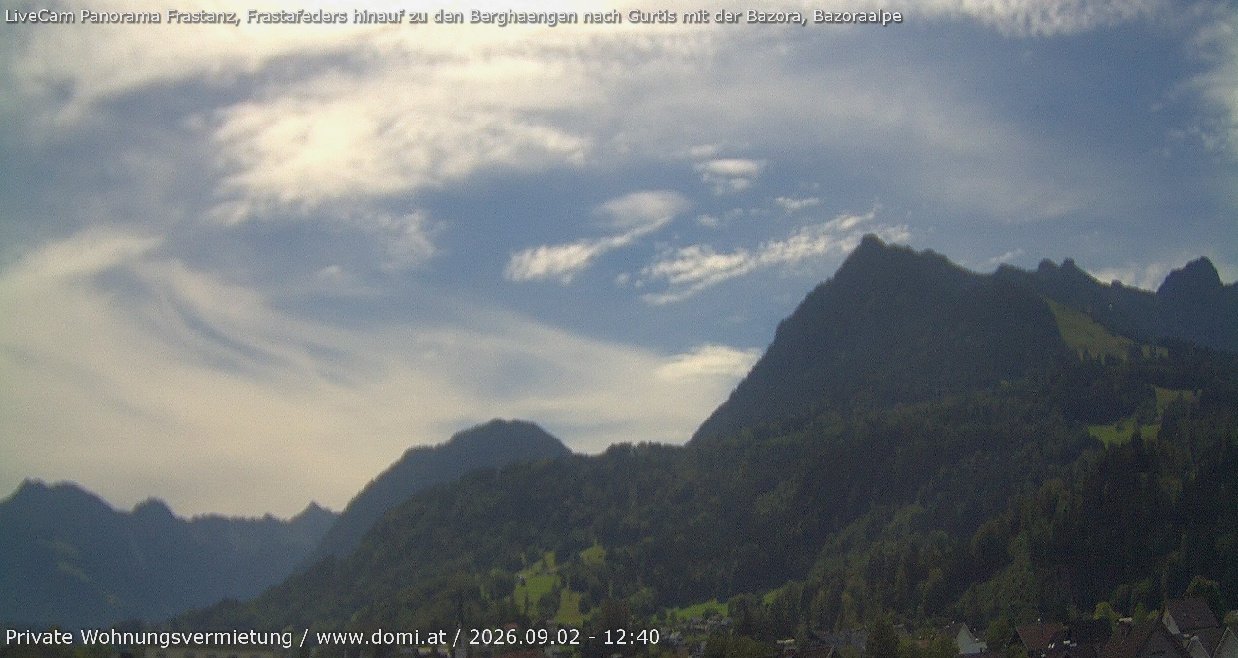 Archiv Foto Webcam Ausblick von Frastanz aus auf die Bazora in Gurtis