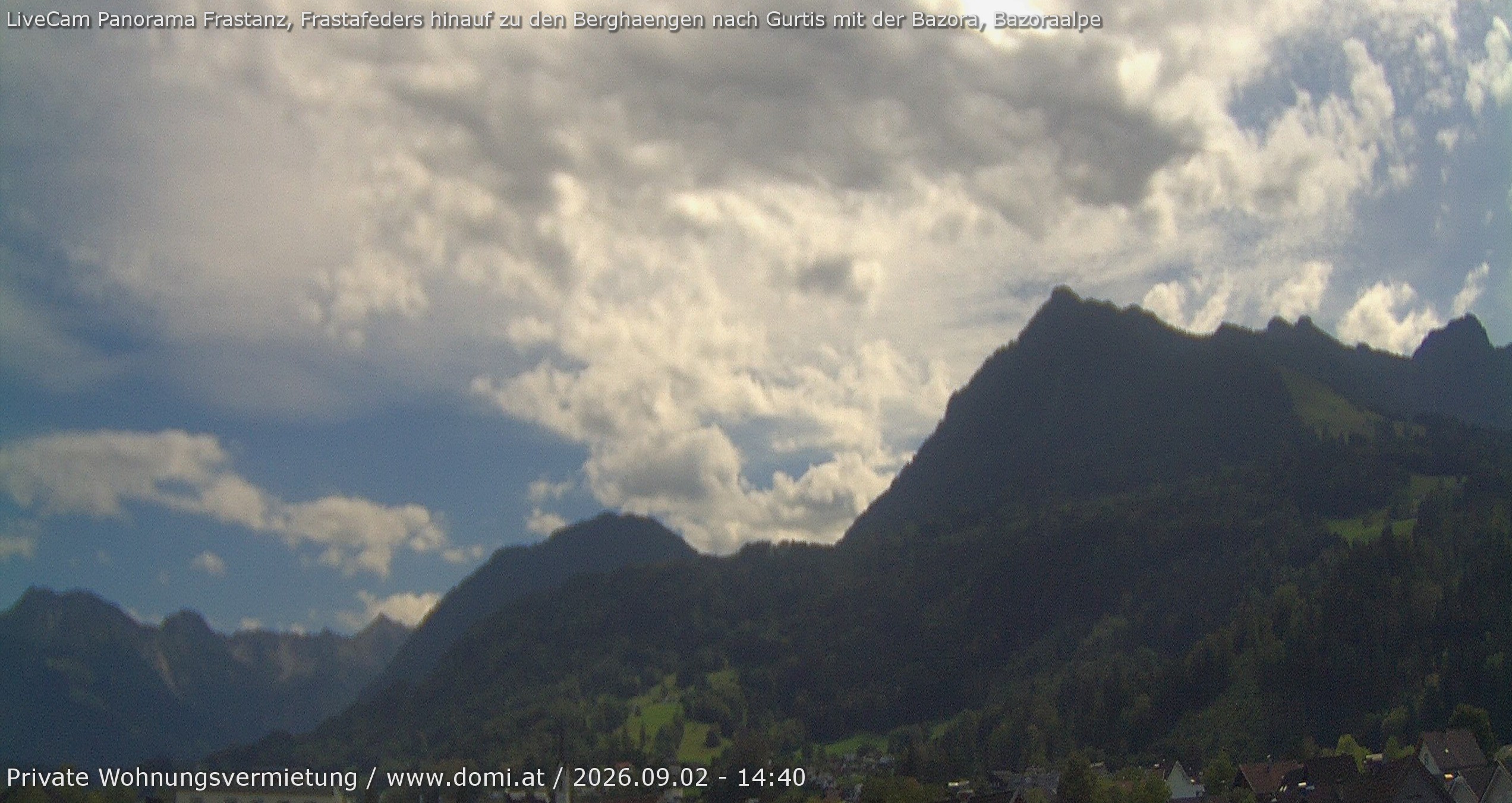 Archiv Foto Webcam Ausblick von Frastanz aus auf die Bazora in Gurtis