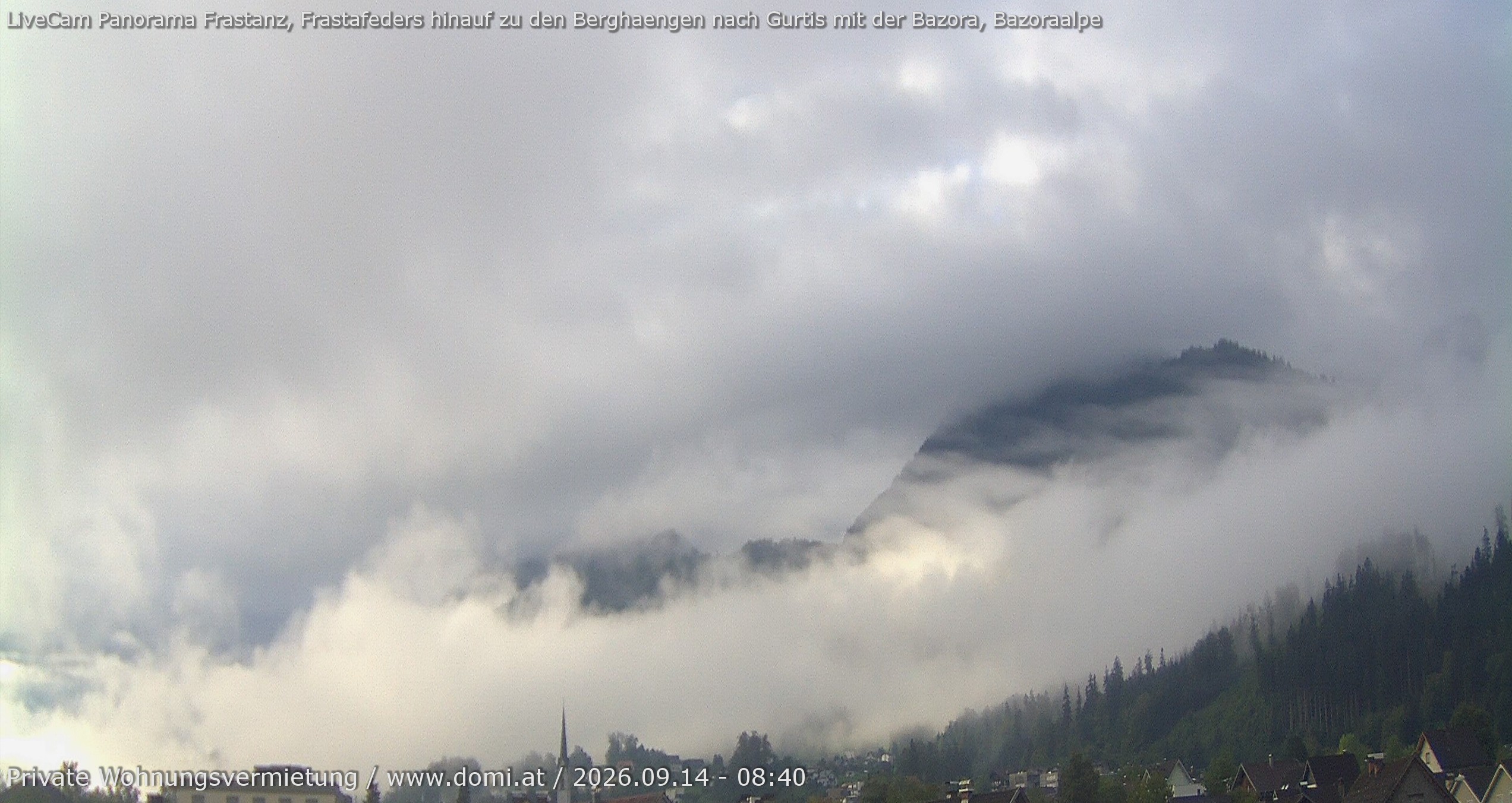 Archiv Foto Webcam Ausblick von Frastanz aus auf die Bazora in Gurtis