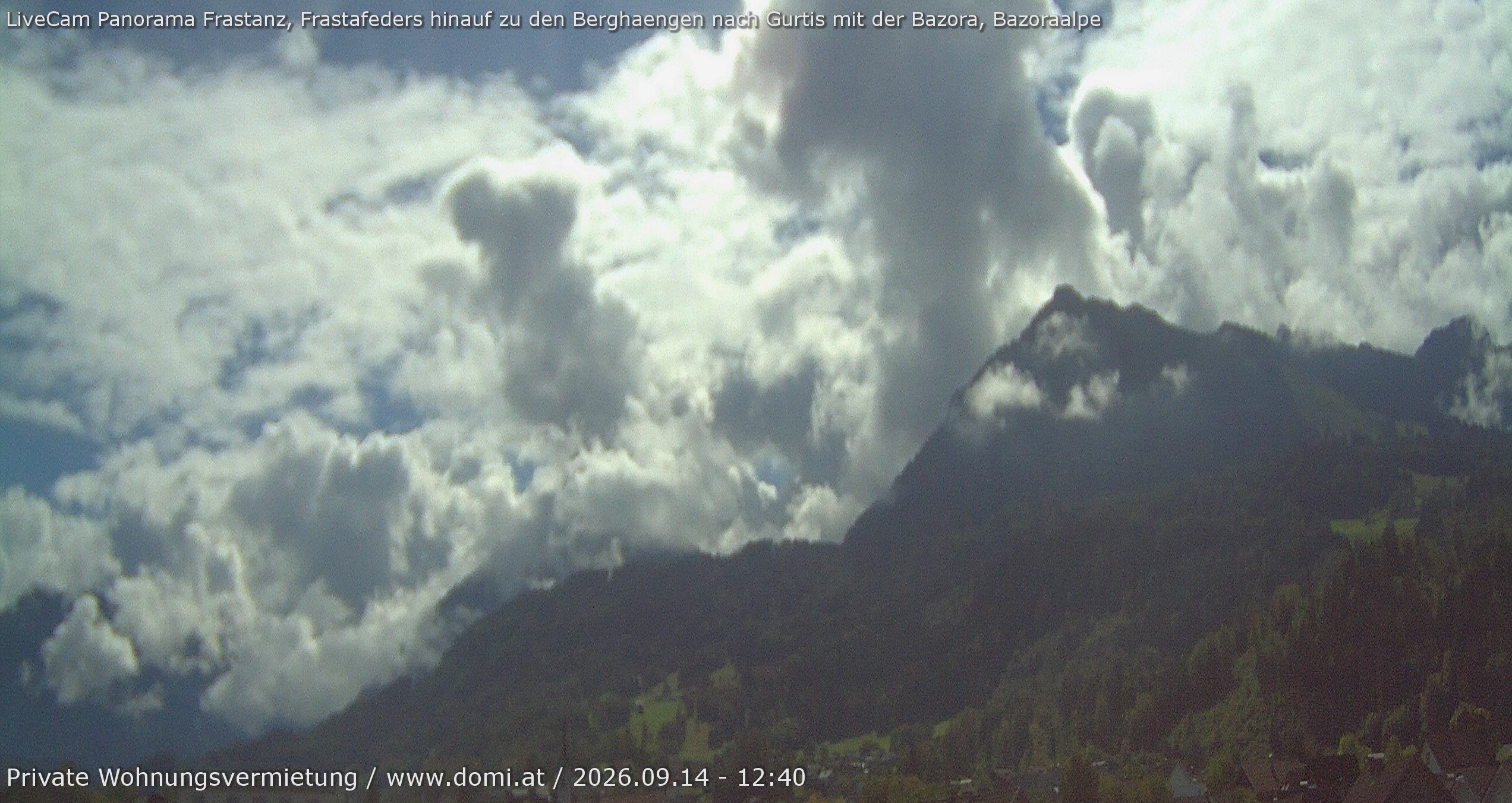 Archiv Foto Webcam Ausblick von Frastanz aus auf die Bazora in Gurtis
