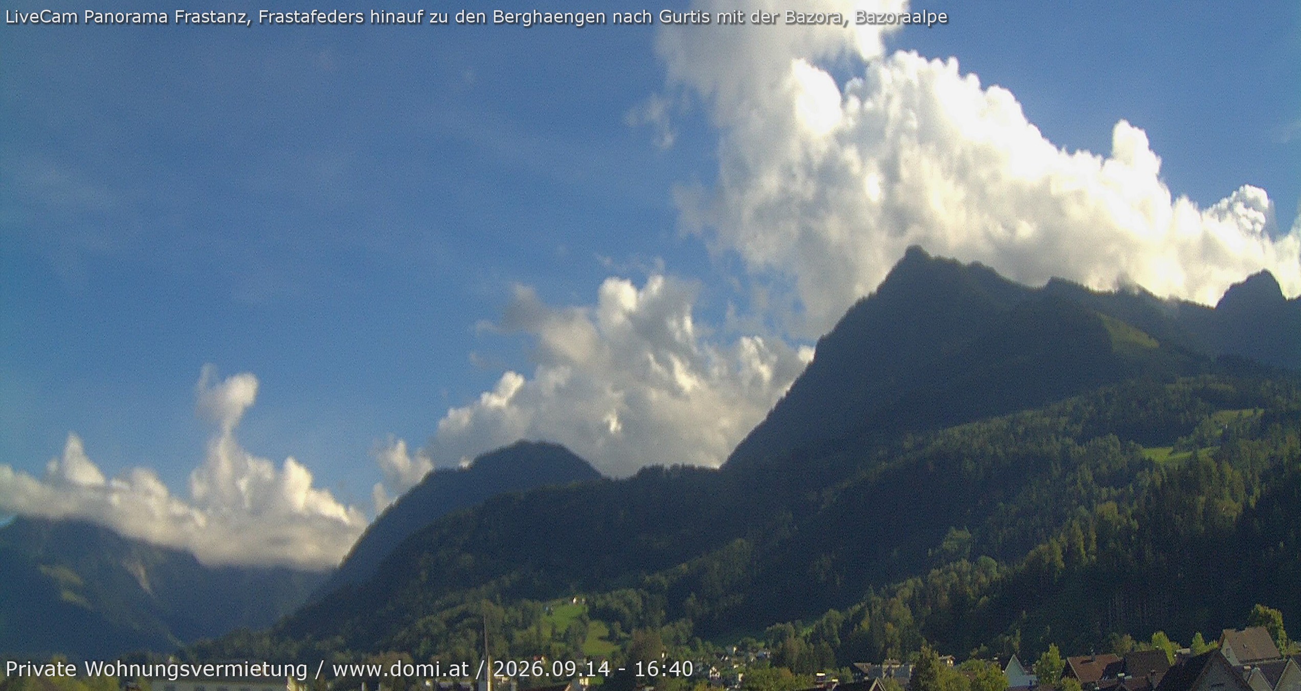 Archiv Foto Webcam Ausblick von Frastanz aus auf die Bazora in Gurtis