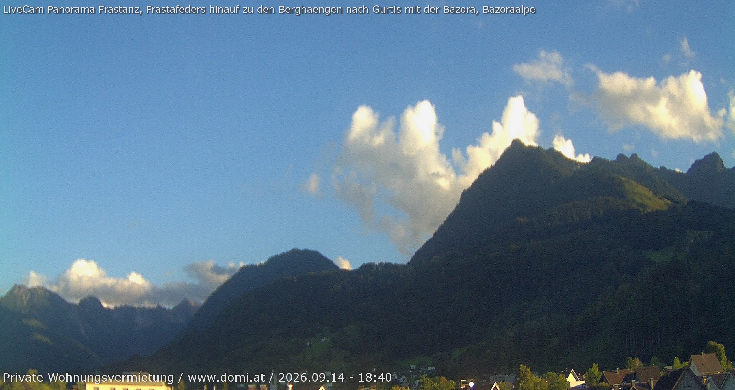 Archiv Foto Webcam Ausblick von Frastanz aus auf die Bazora in Gurtis