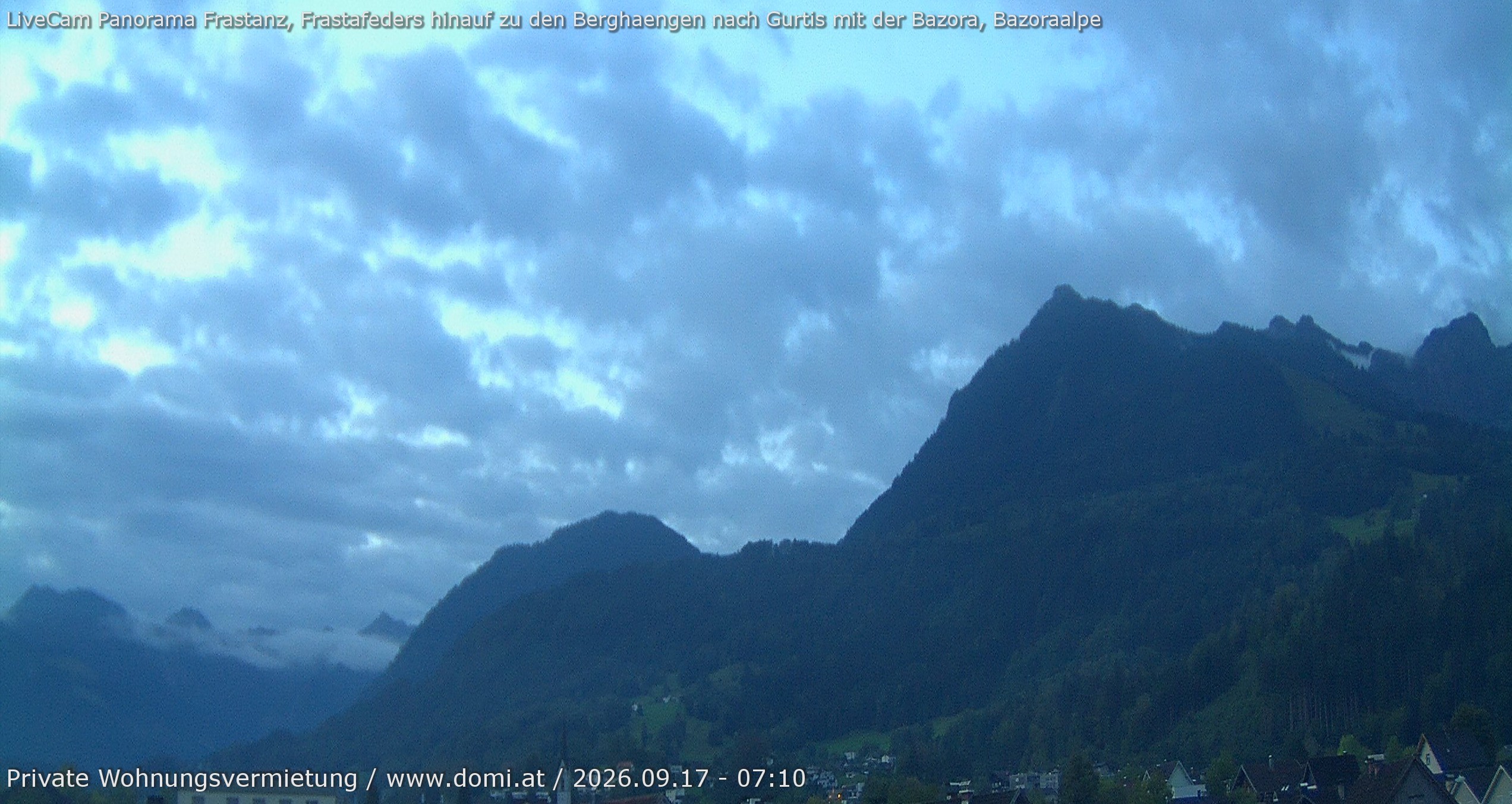 Archiv Foto Webcam Ausblick von Frastanz aus auf die Bazora in Gurtis