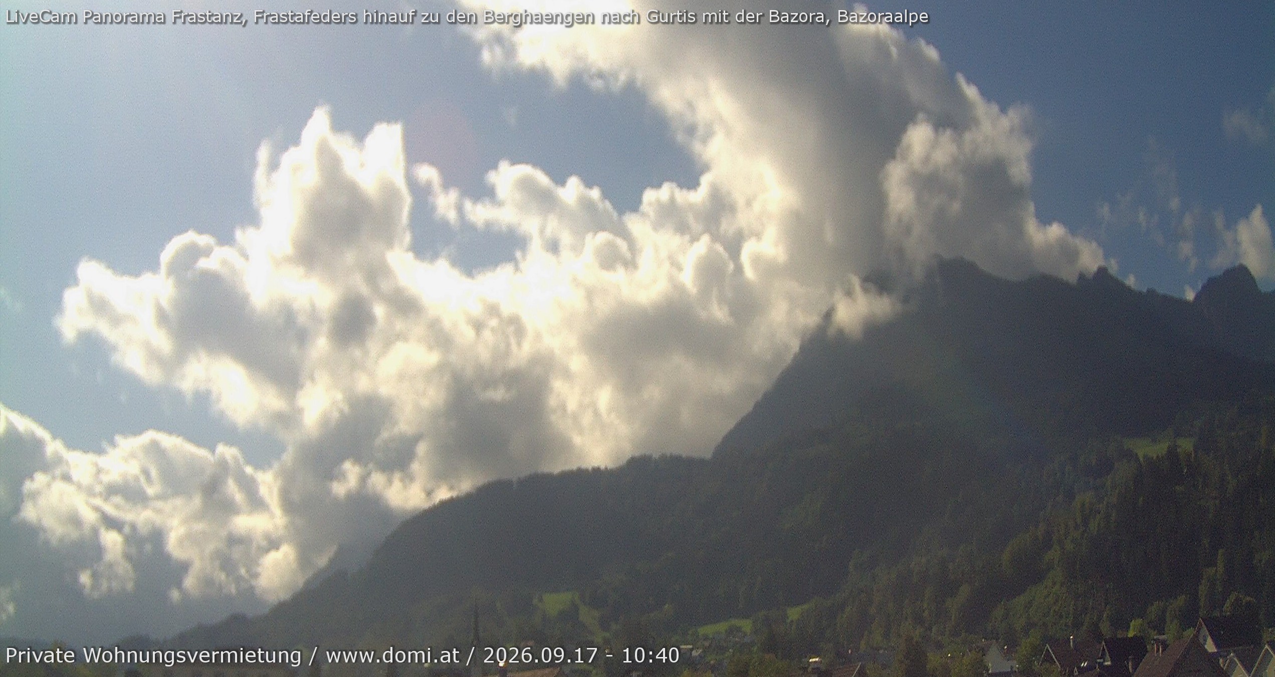 Archiv Foto Webcam Ausblick von Frastanz aus auf die Bazora in Gurtis
