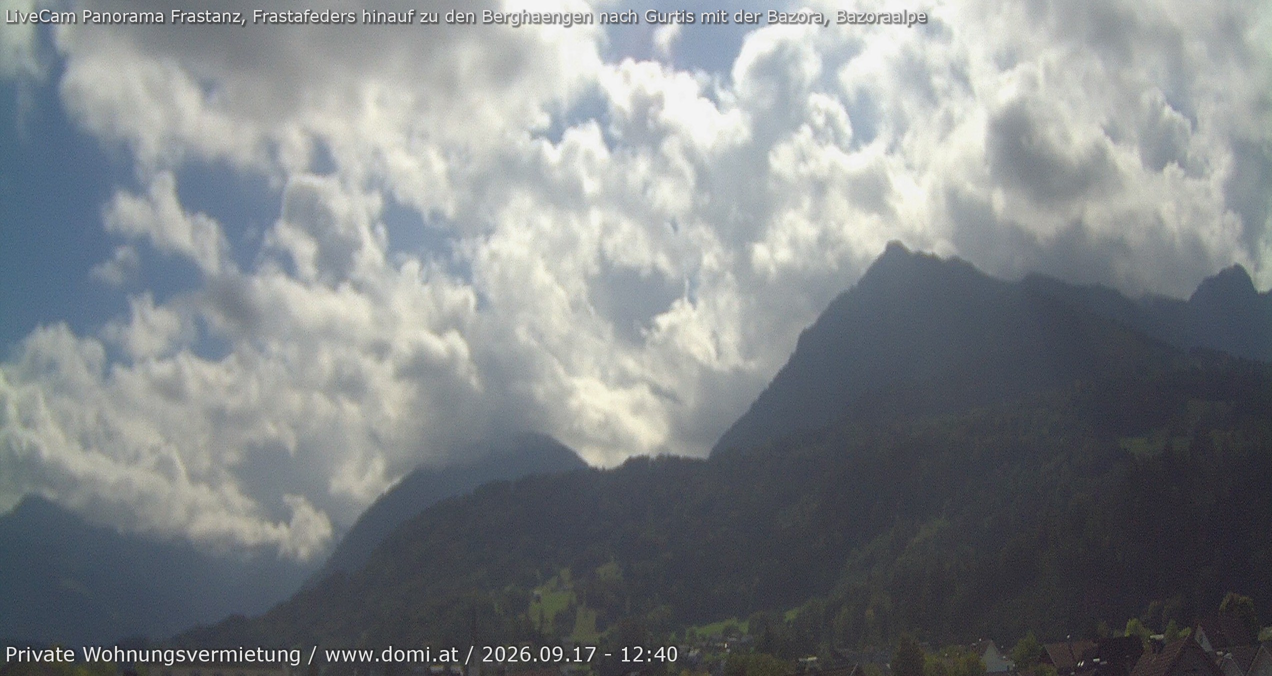 Archiv Foto Webcam Ausblick von Frastanz aus auf die Bazora in Gurtis